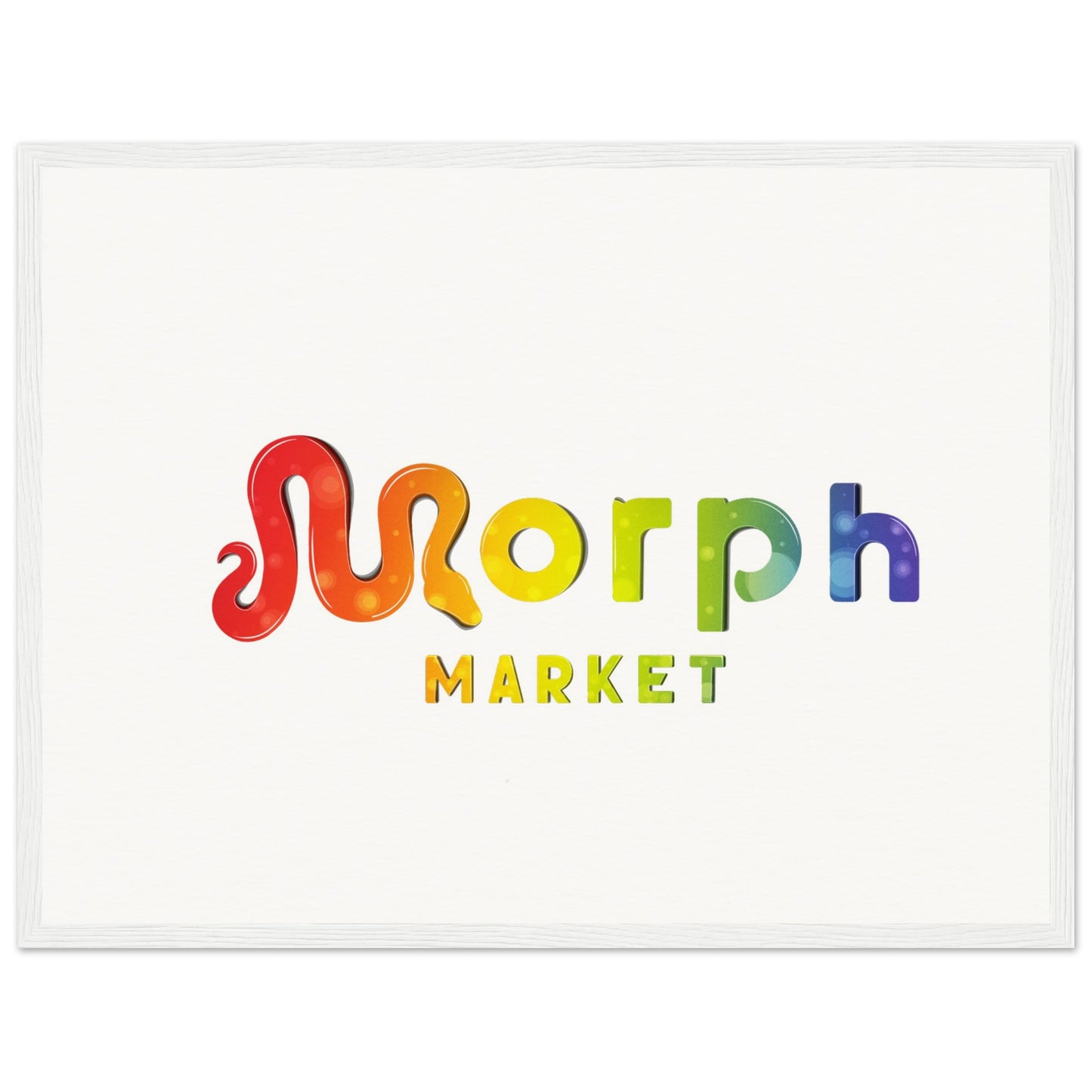 Morph Market (Rainbow Circles) - Museum-Quality Matte Paper Wooden Framed Poster