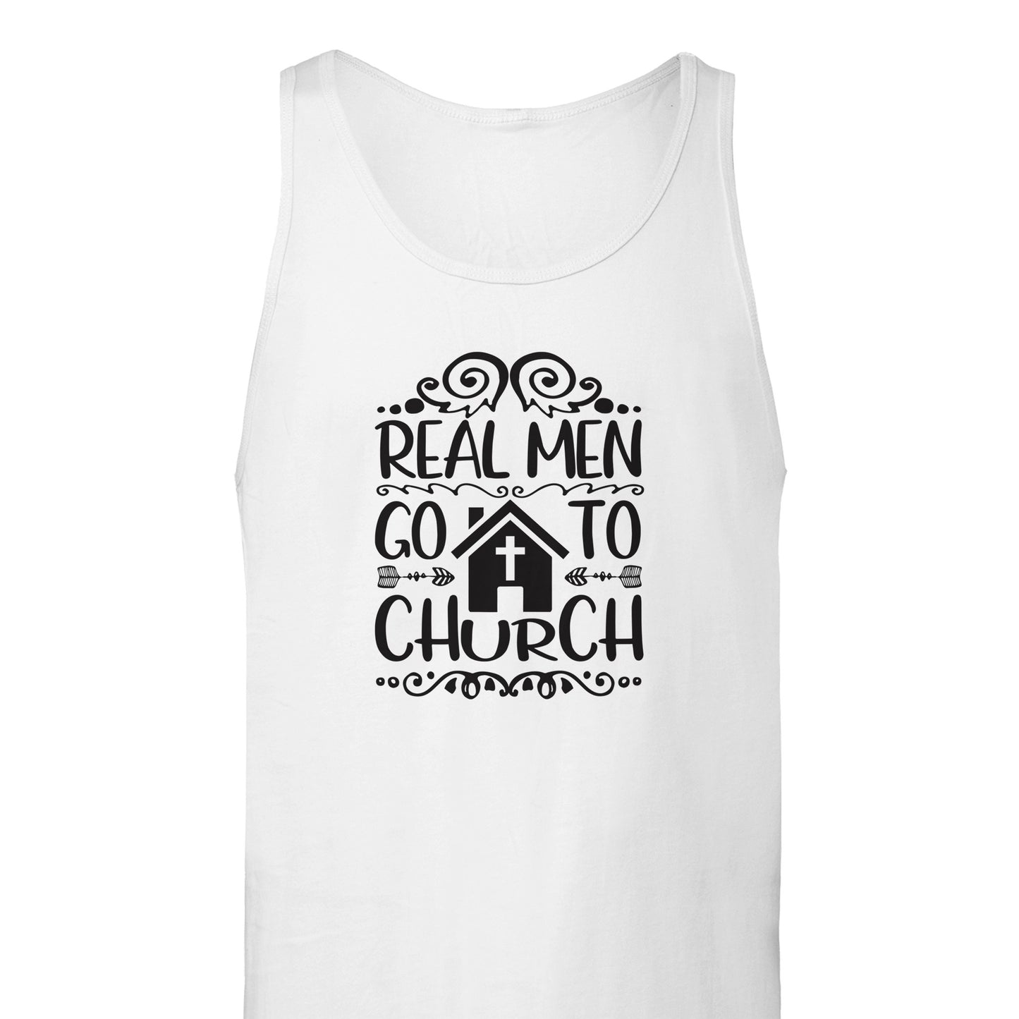 Real Men Go To Church - Premium Unisex Tank Top