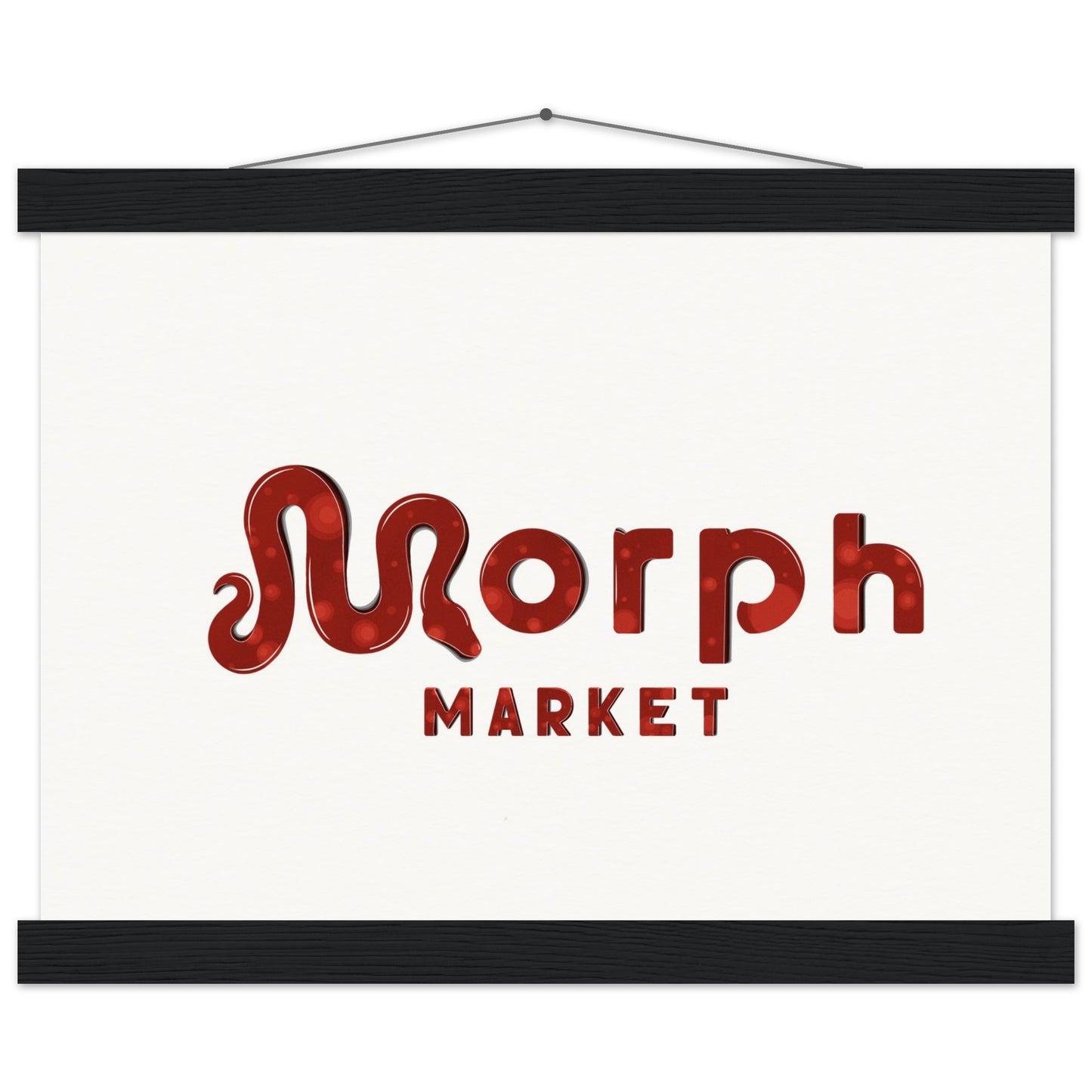 Morph Market (Red Circles) - Museum-Quality Matte Paper Poster with Hanger