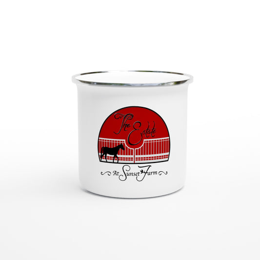 The Estate at Sunset Farms - White 12oz Enamel Mug