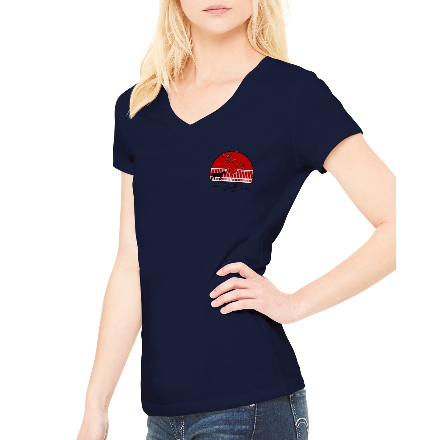 The Estate at Sunset Farms - Premium Womens V-Neck T-shirt