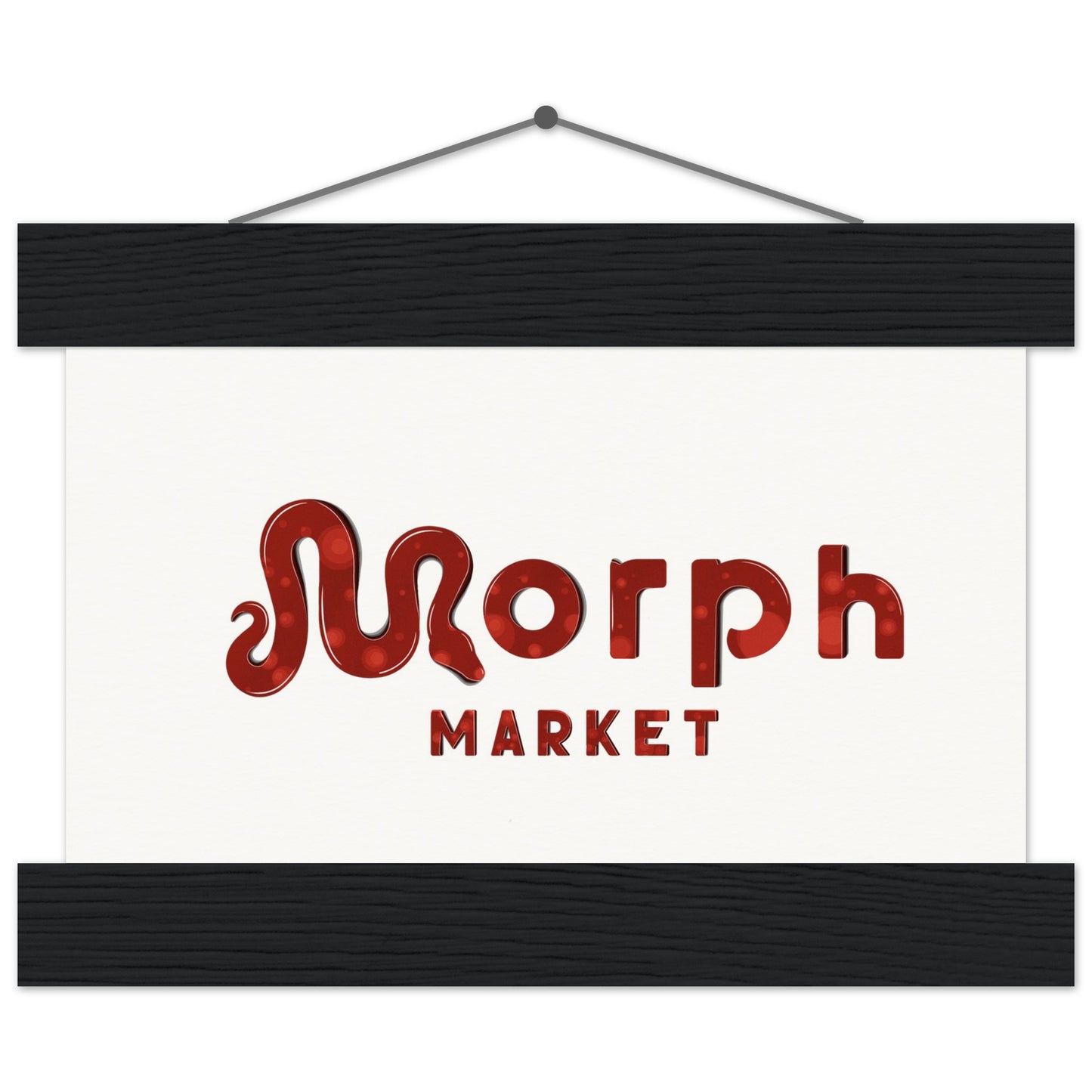 Morph Market (Red Circles) - Museum-Quality Matte Paper Poster with Hanger