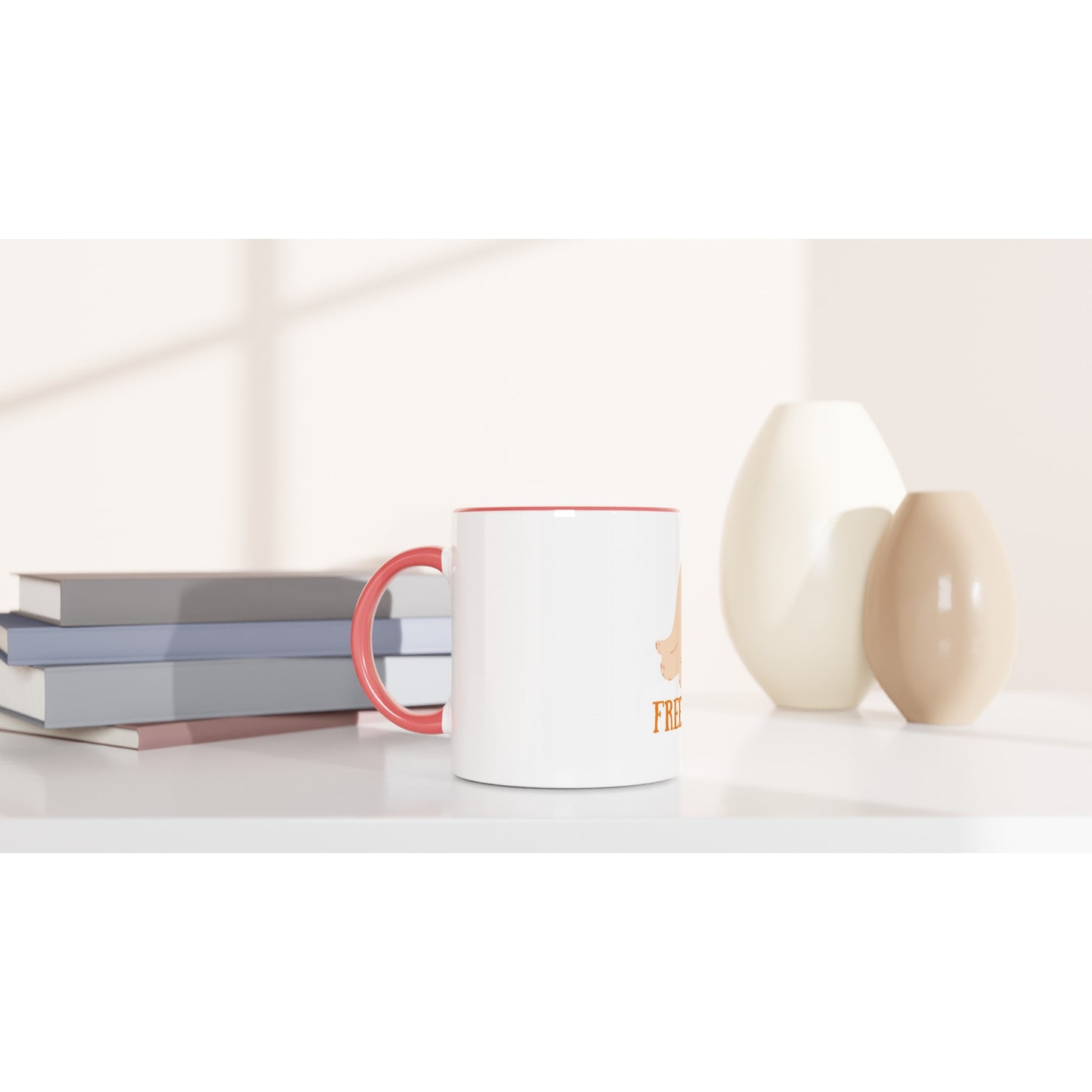 Free Hug - White 11oz Ceramic Mug with Color Inside