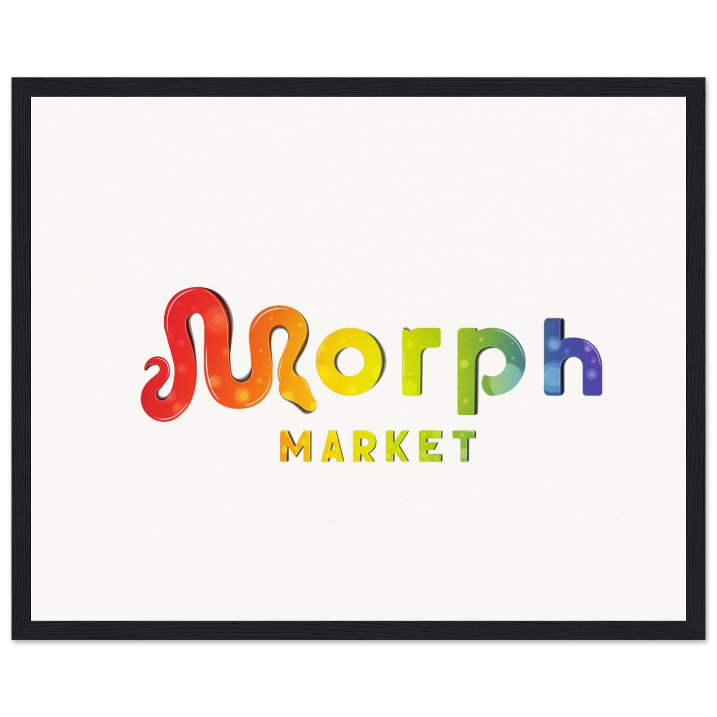 Morph Market (Rainbow Circles) - Museum-Quality Matte Paper Wooden Framed Poster