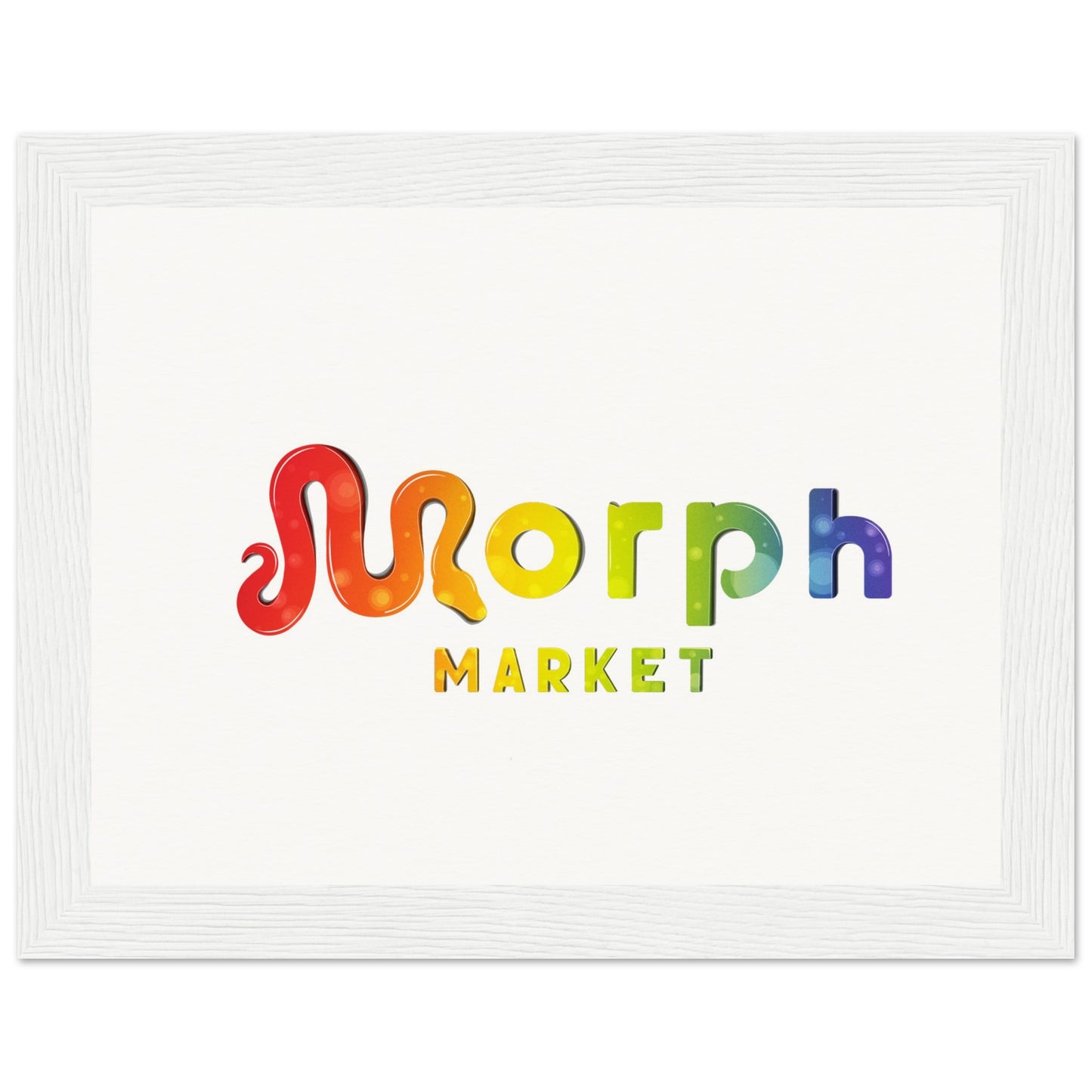 Morph Market (Rainbow Circles) - Museum-Quality Matte Paper Wooden Framed Poster