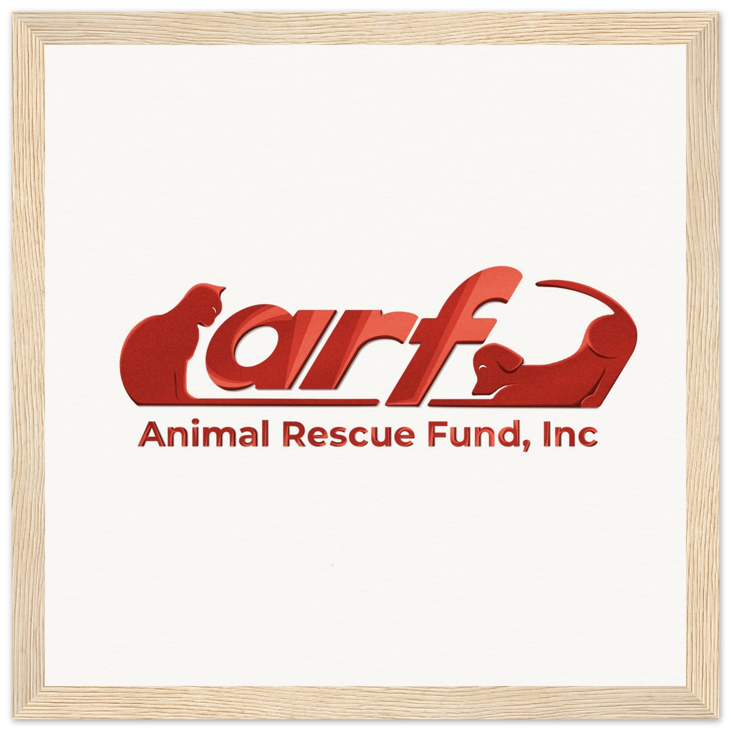 ARF: Animal Rescue Fund - Museum-Quality Matte Paper Wooden Framed Poster