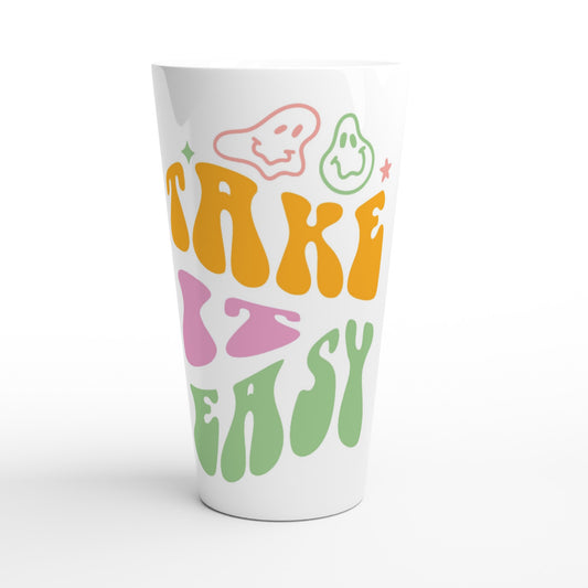 Take It Easy - White Latte 17oz Ceramic Mug