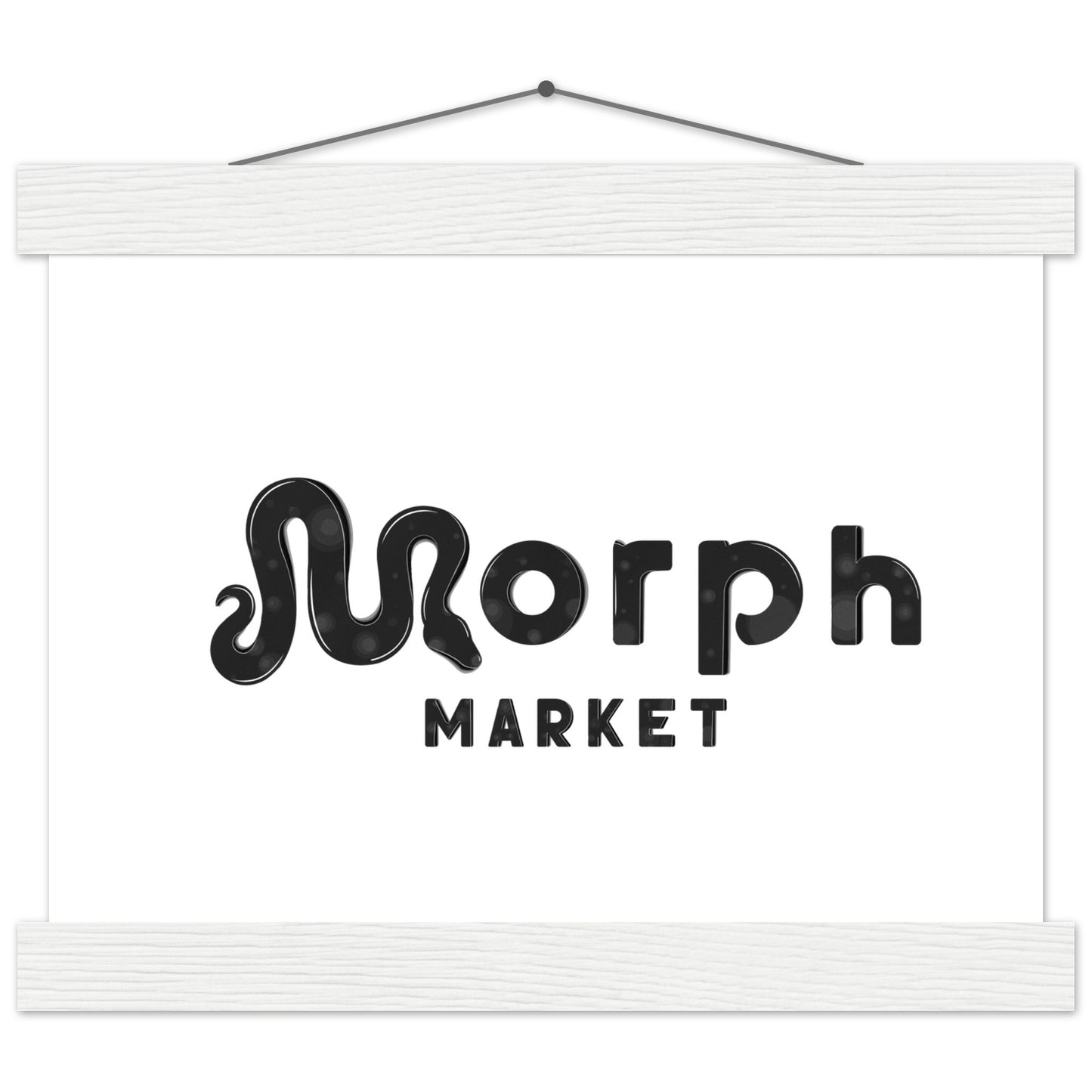 Morph Market (Dark Circles) - Premium Matte Paper Poster with Hanger