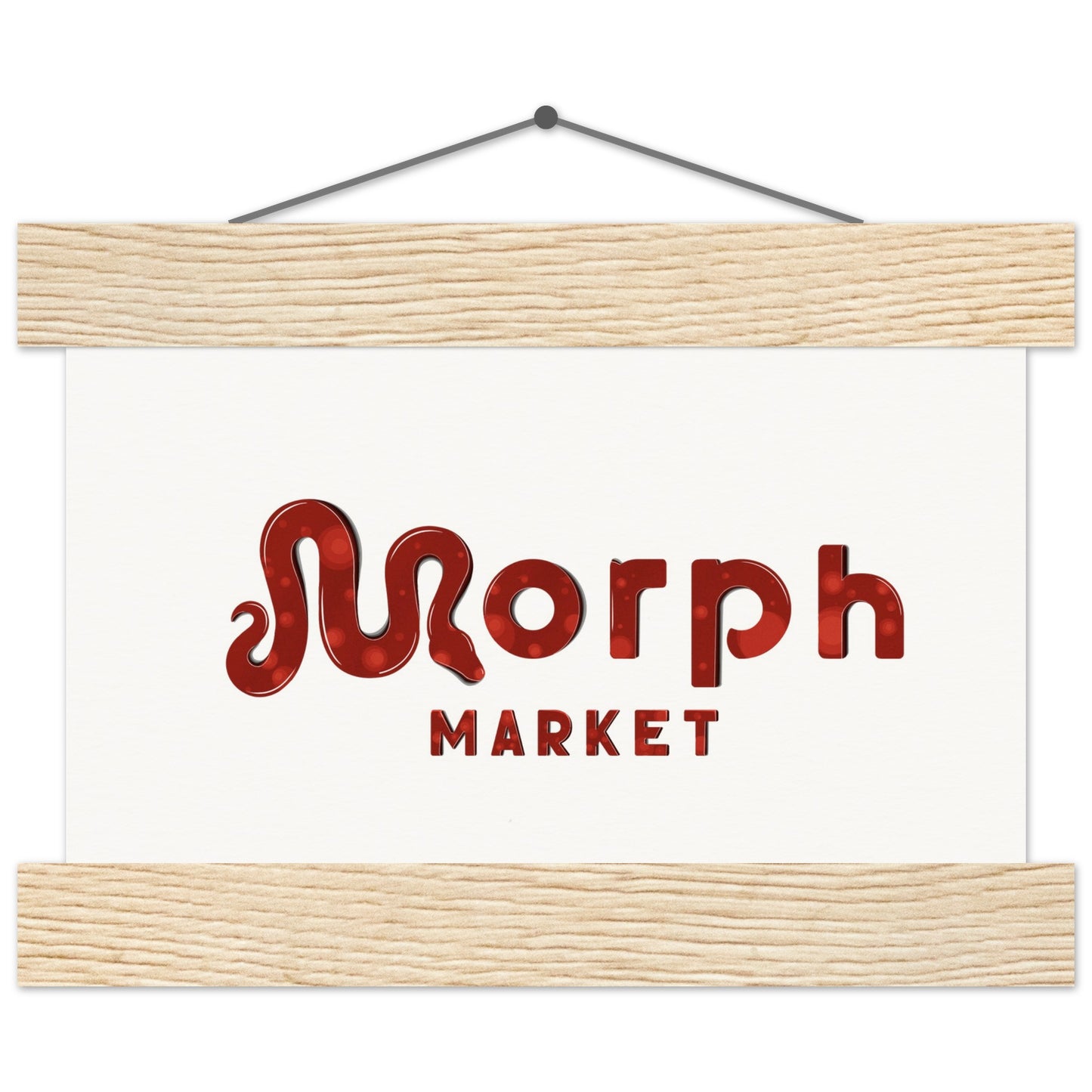 Morph Market (Red Circles) - Museum-Quality Matte Paper Poster with Hanger