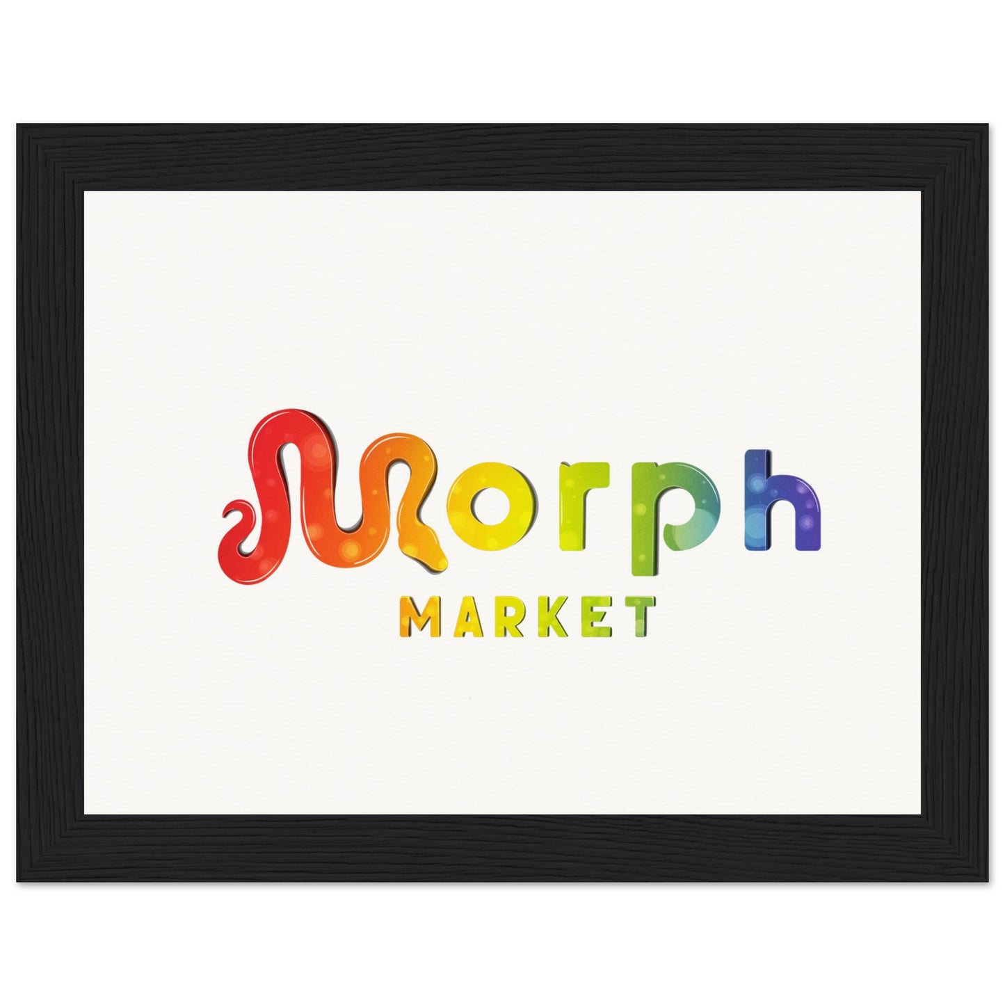 Morph Market (Rainbow Circles) - Museum-Quality Matte Paper Wooden Framed Poster