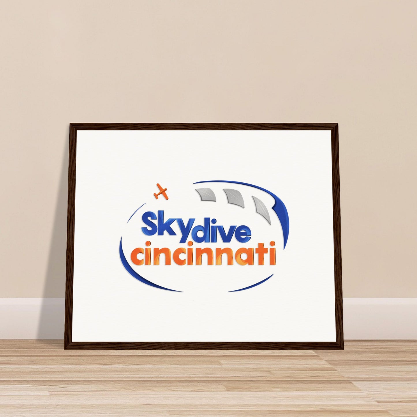 Skydive Cincinnati - Museum-Quality Matte Paper Wooden Framed Poster