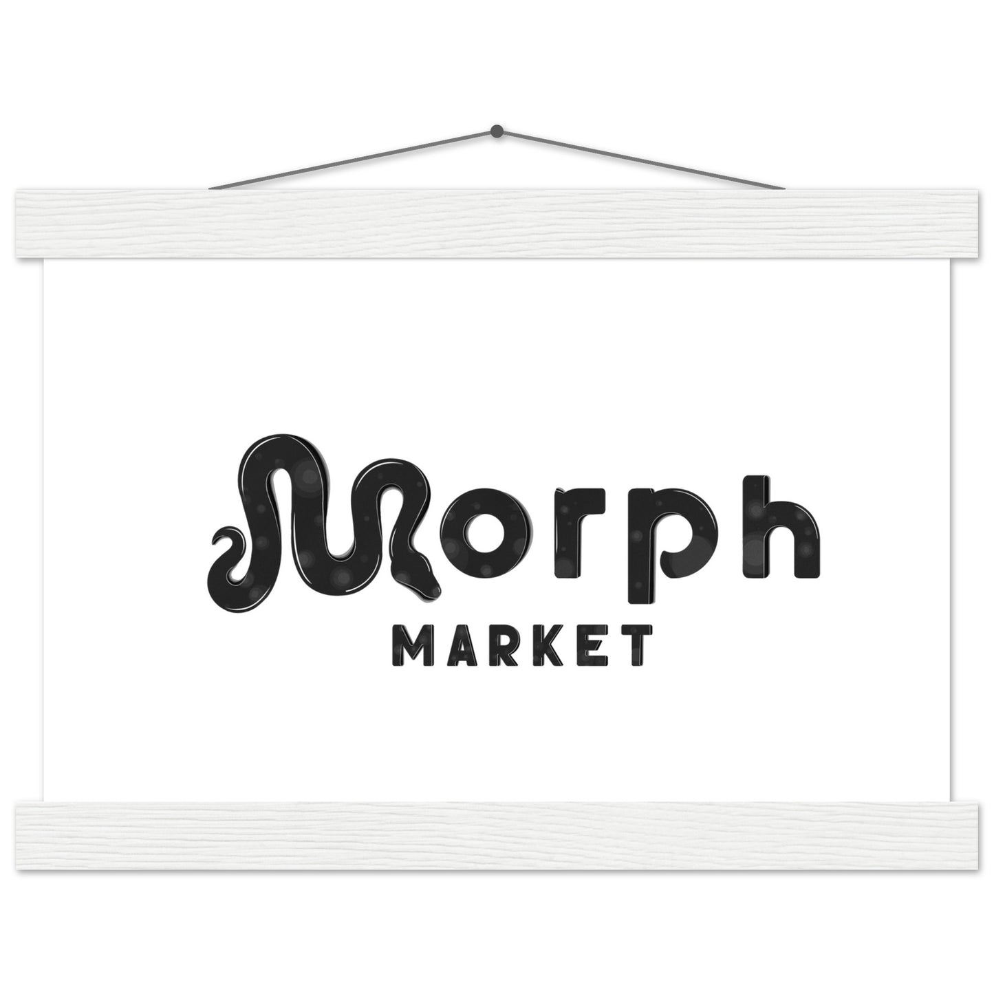 Morph Market (Dark Circles) - Premium Matte Paper Poster with Hanger