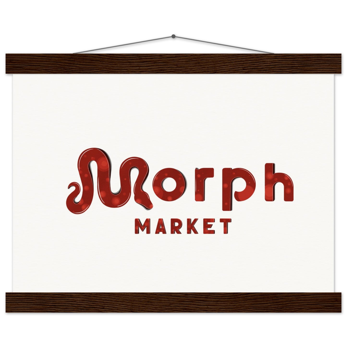 Morph Market (Red Circles) - Museum-Quality Matte Paper Poster with Hanger