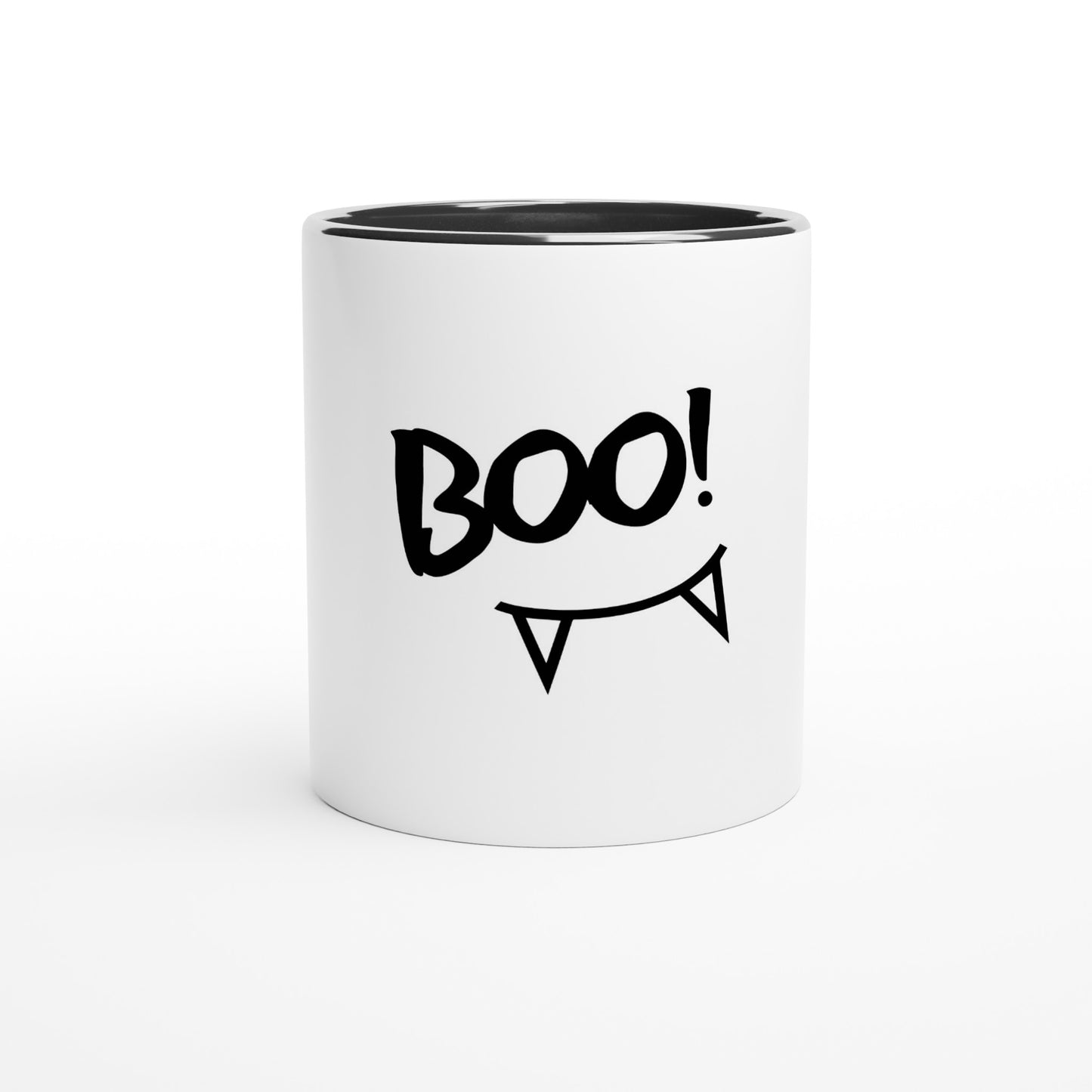 Boo! - White 11oz Ceramic Mug with Color Inside