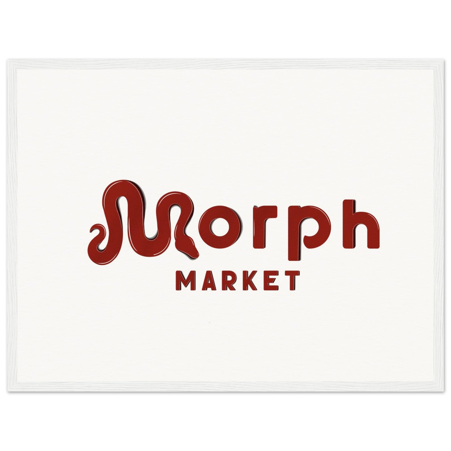 Morph Market (Red) - Museum-Quality Matte Paper Wooden Framed Poster