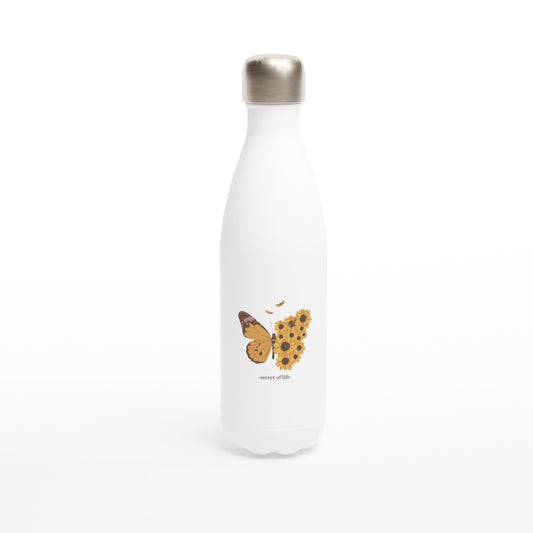 Secret of Life - White 17oz Stainless Steel Water Bottle