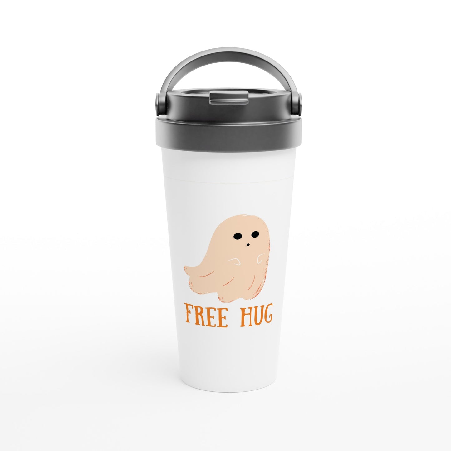 Free Hug - White 15oz Stainless Steel Travel Mug