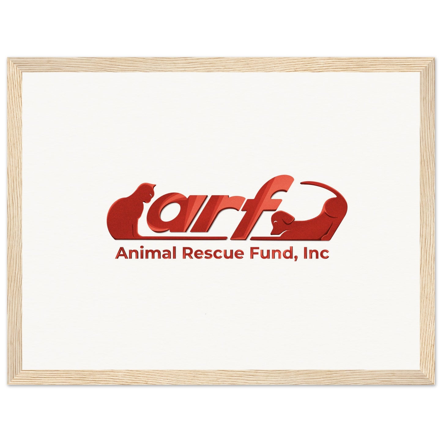 ARF: Animal Rescue Fund - Museum-Quality Matte Paper Wooden Framed Poster