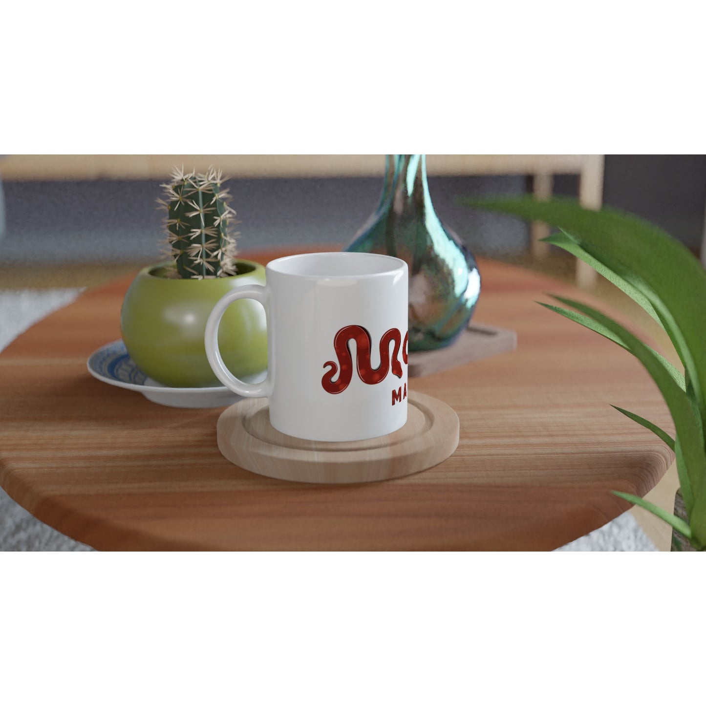 Morph Market (Red Circles) - White 11oz Ceramic Mug