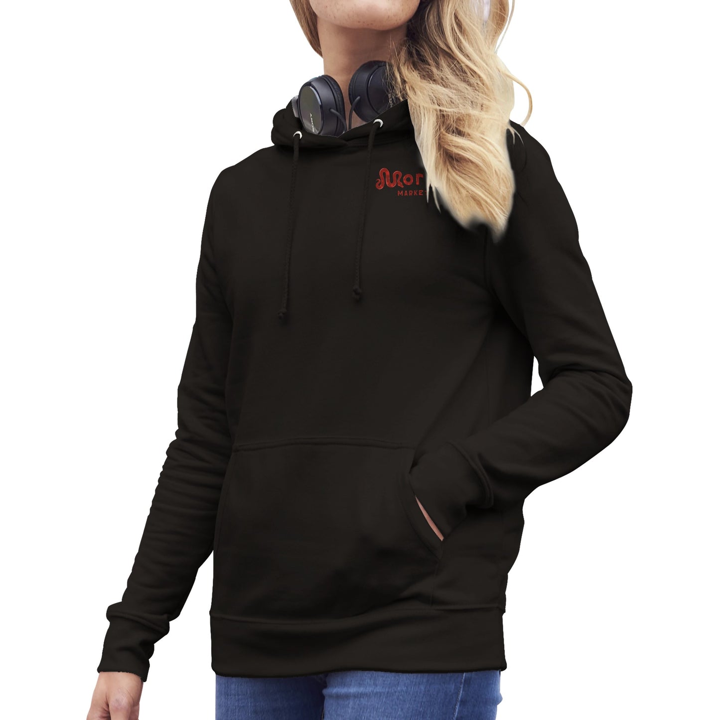 Morph Market (Red Circles) - Premium Womens Pullover Hoodie