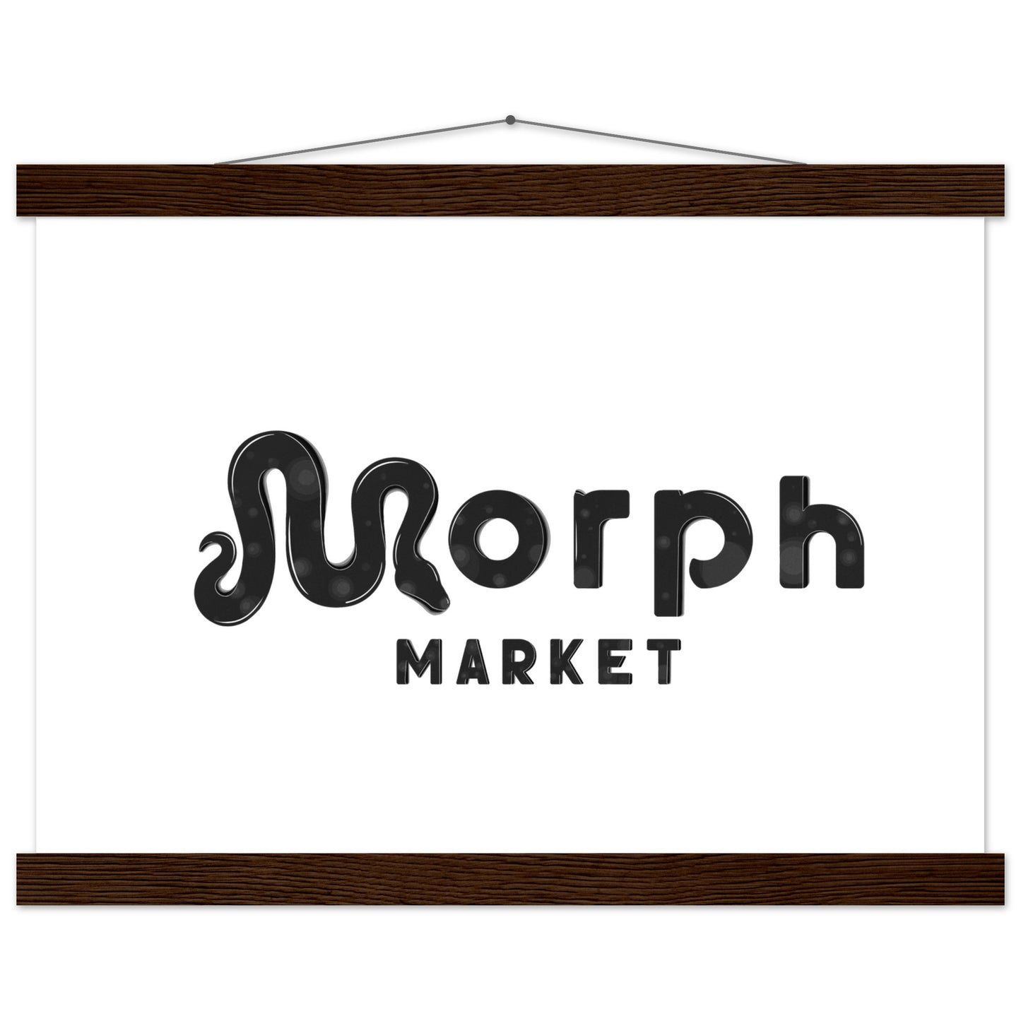 Morph Market (Dark Circles) - Premium Matte Paper Poster with Hanger