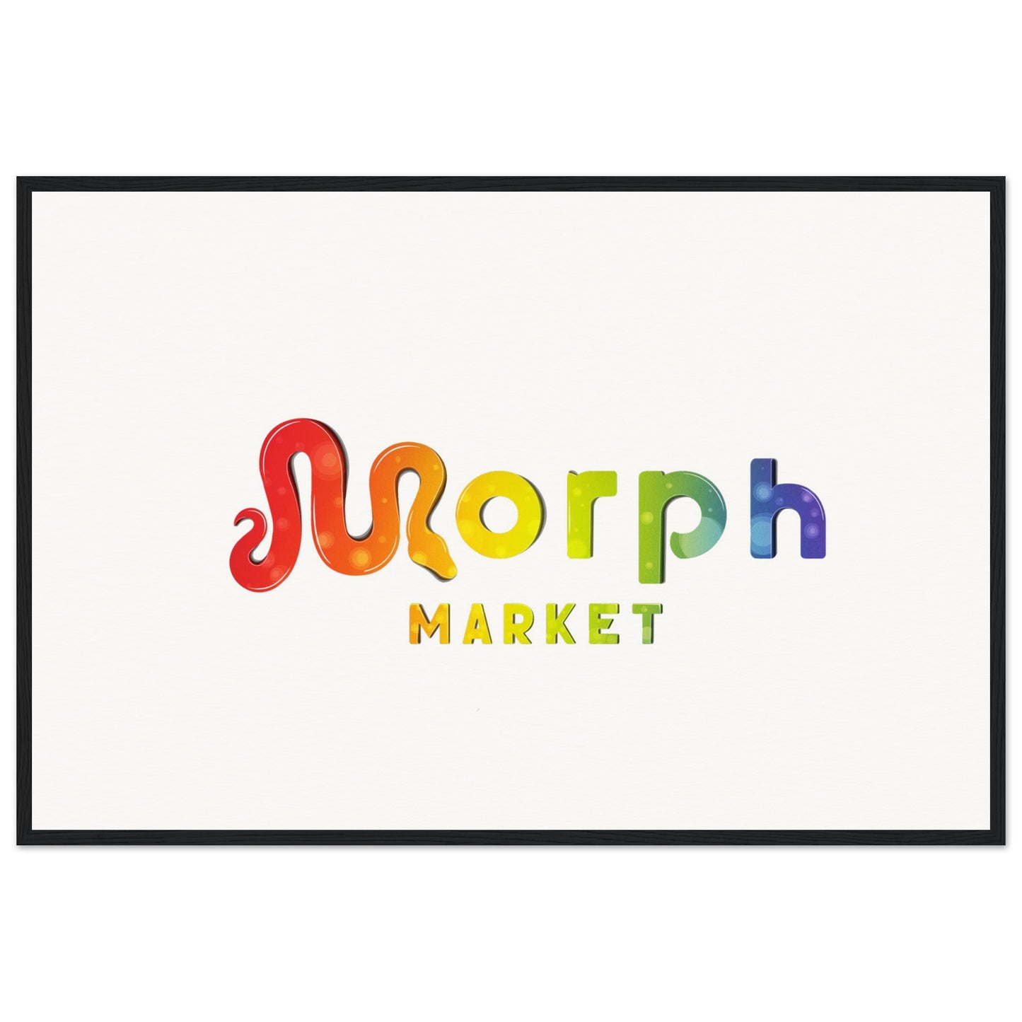 Morph Market (Rainbow Circles) - Museum-Quality Matte Paper Wooden Framed Poster