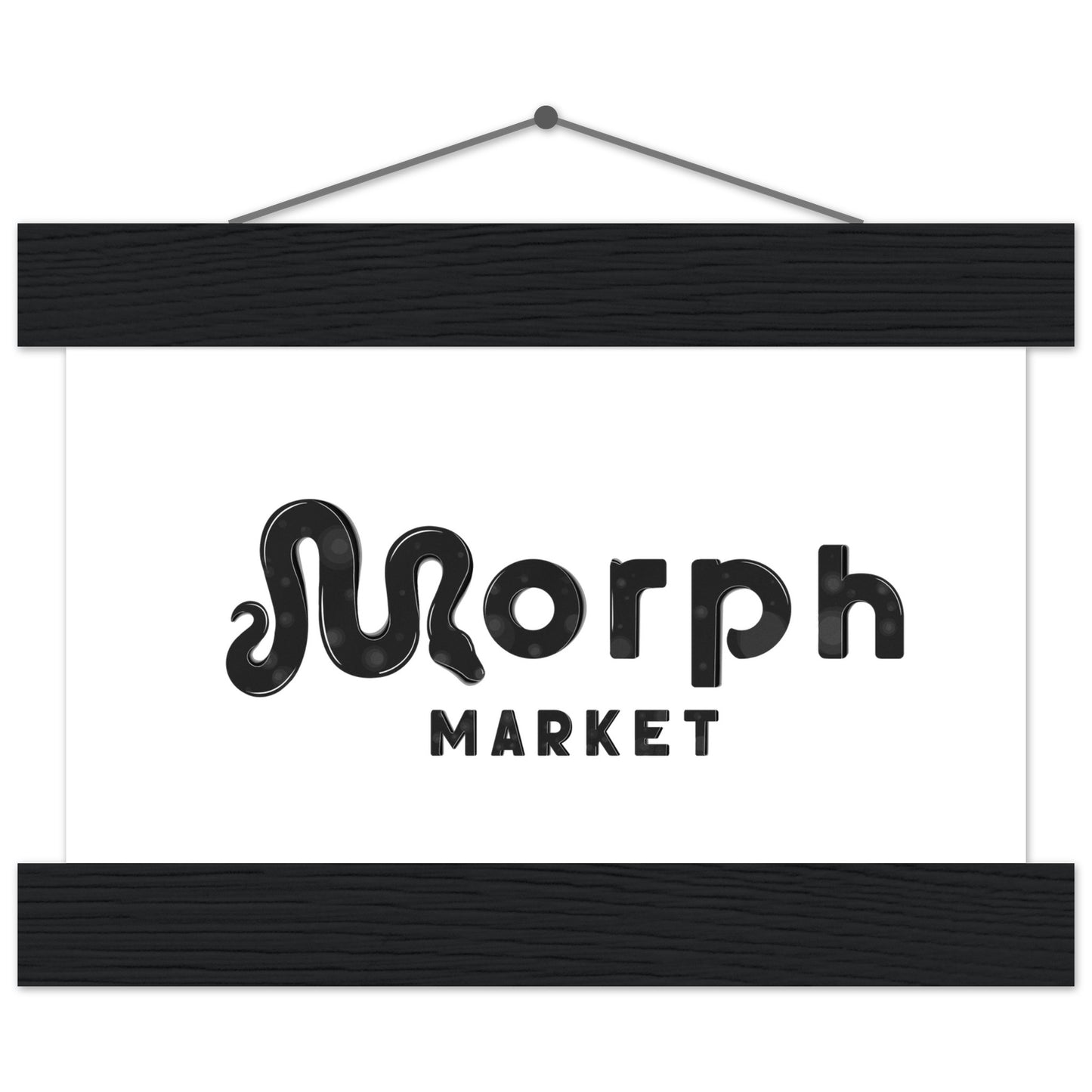 Morph Market (Dark Circles) - Premium Matte Paper Poster with Hanger