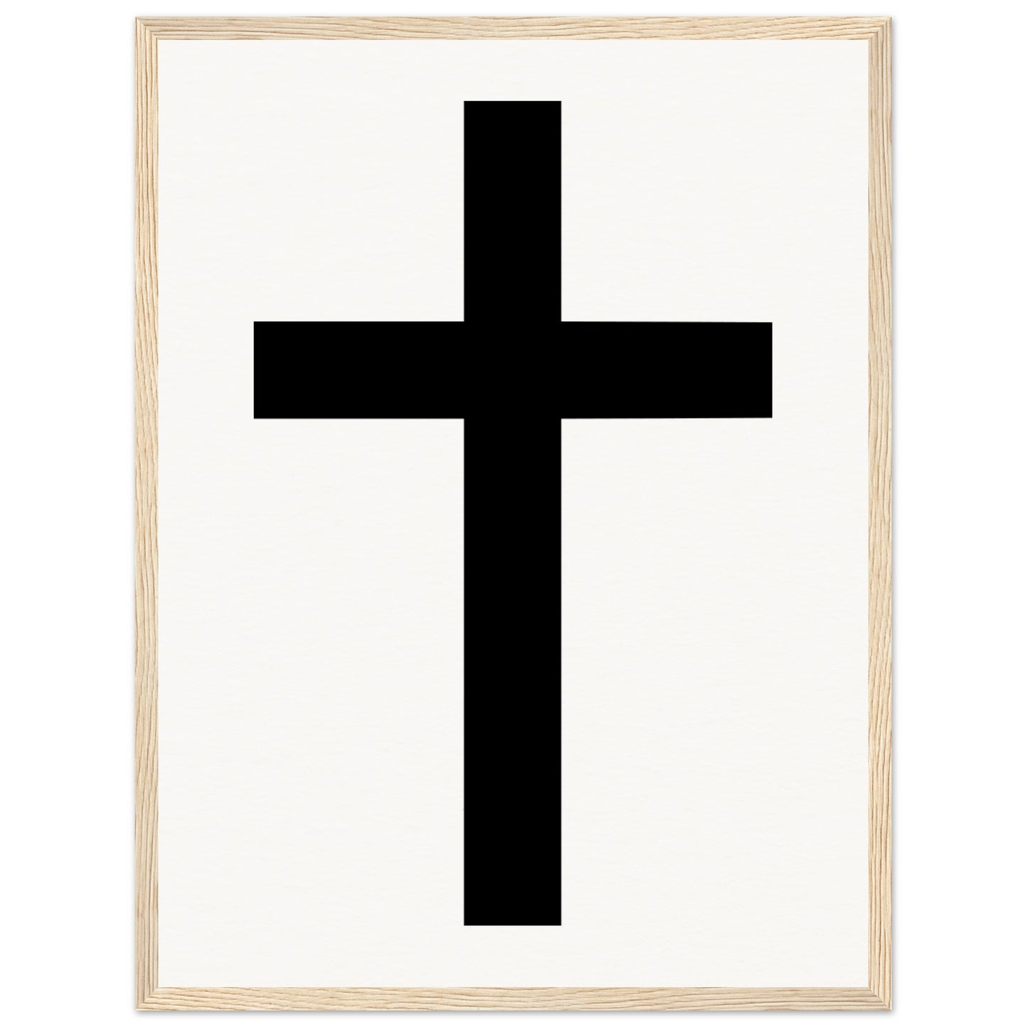 Christian Cross / Everyday is a Fresh Start - Museum-Quality Matte Paper Wooden Framed Poster