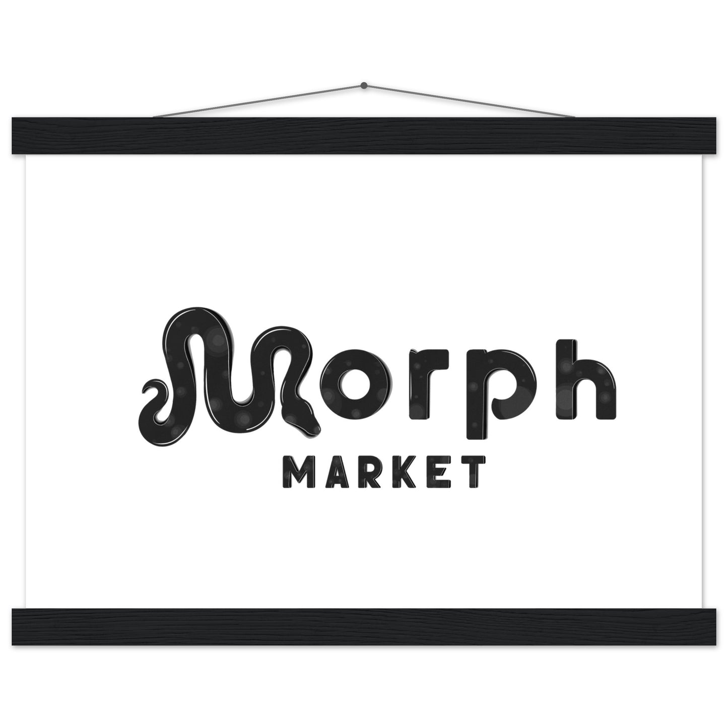 Morph Market (Dark Circles) - Premium Matte Paper Poster with Hanger