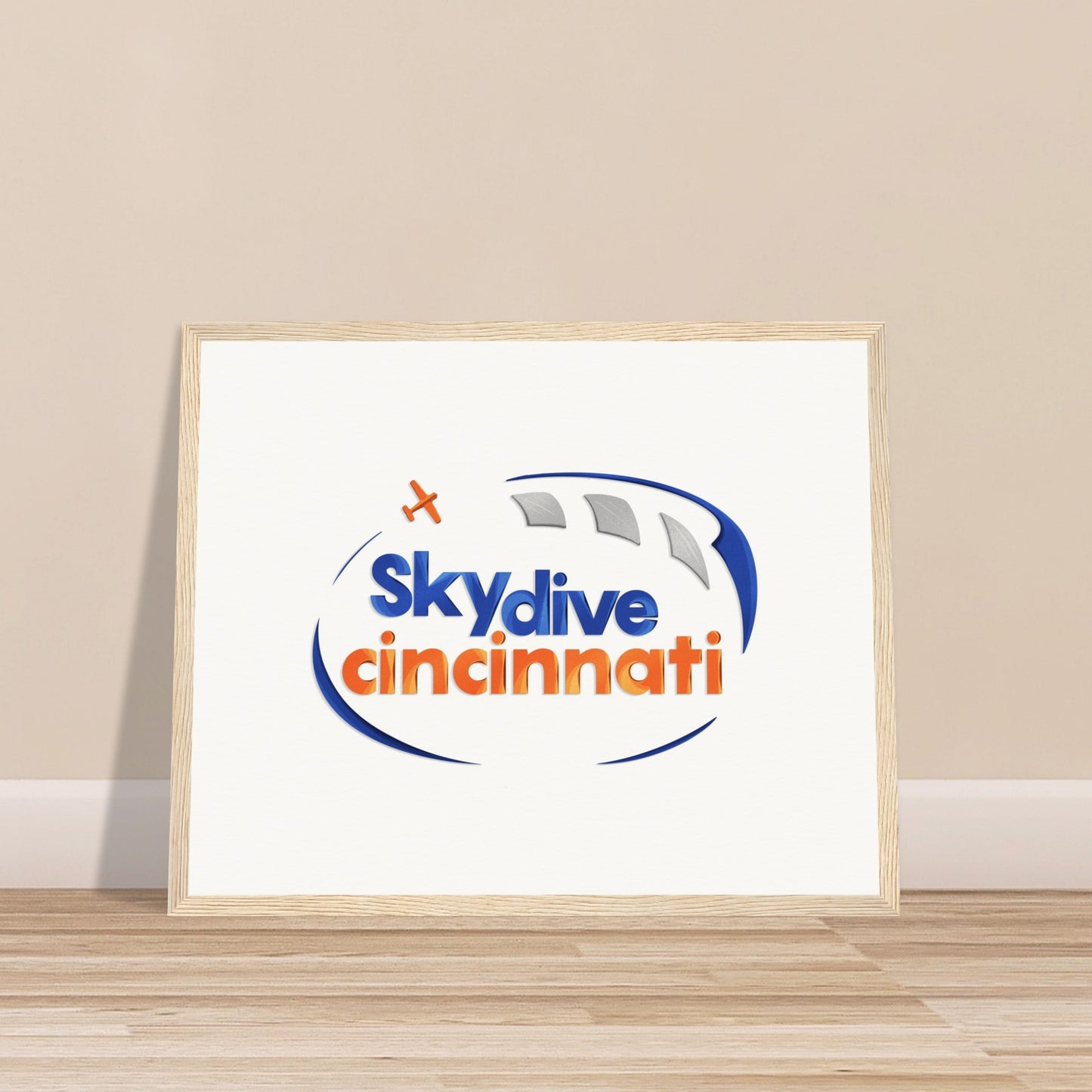 Skydive Cincinnati - Museum-Quality Matte Paper Wooden Framed Poster