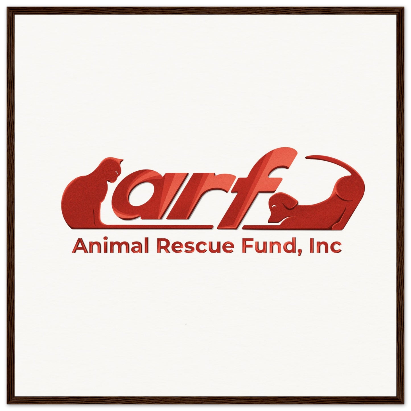 ARF: Animal Rescue Fund - Museum-Quality Matte Paper Wooden Framed Poster