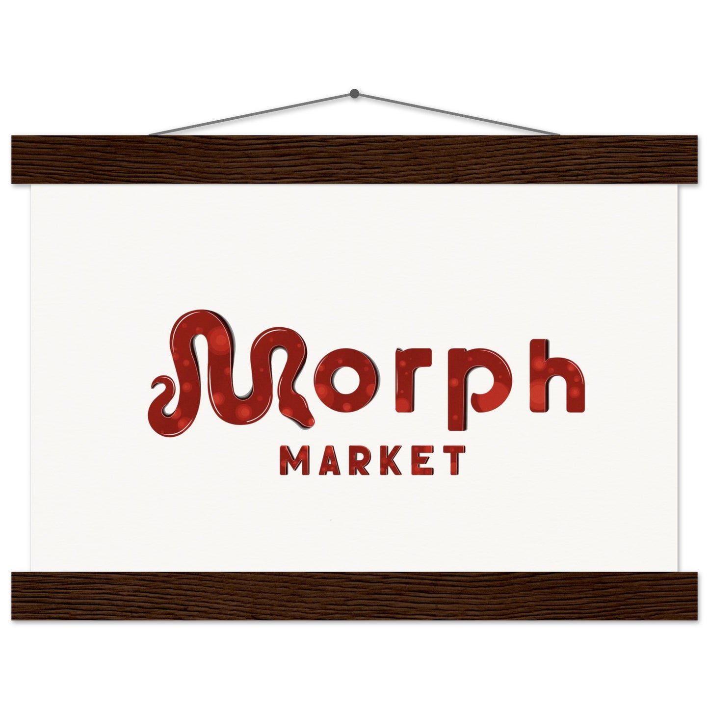 Morph Market (Red Circles) - Museum-Quality Matte Paper Poster with Hanger