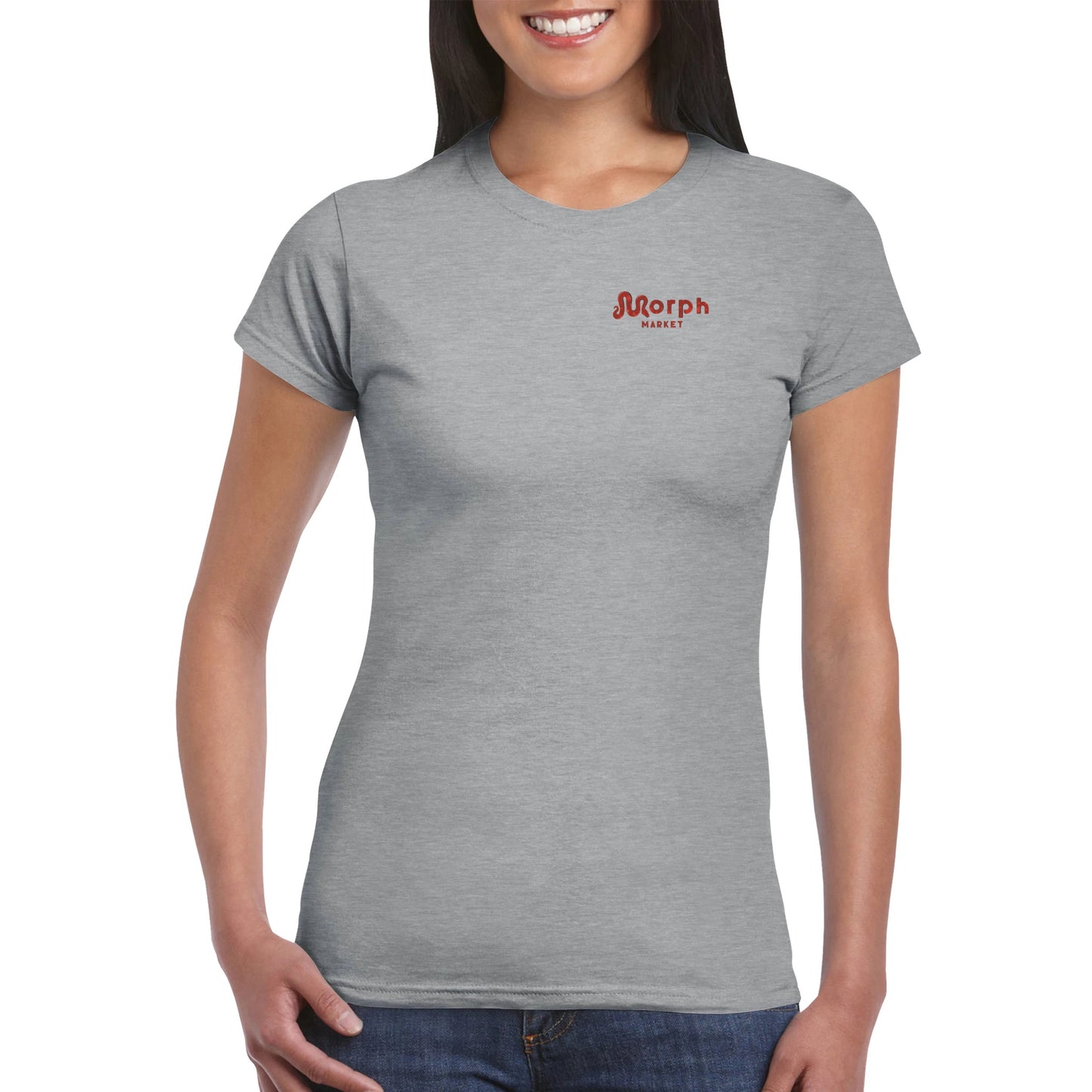 Morph Market (Red Circles) - Classic Womens Crewneck T-shirt