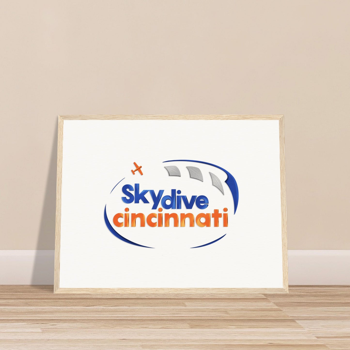 Skydive Cincinnati - Museum-Quality Matte Paper Wooden Framed Poster