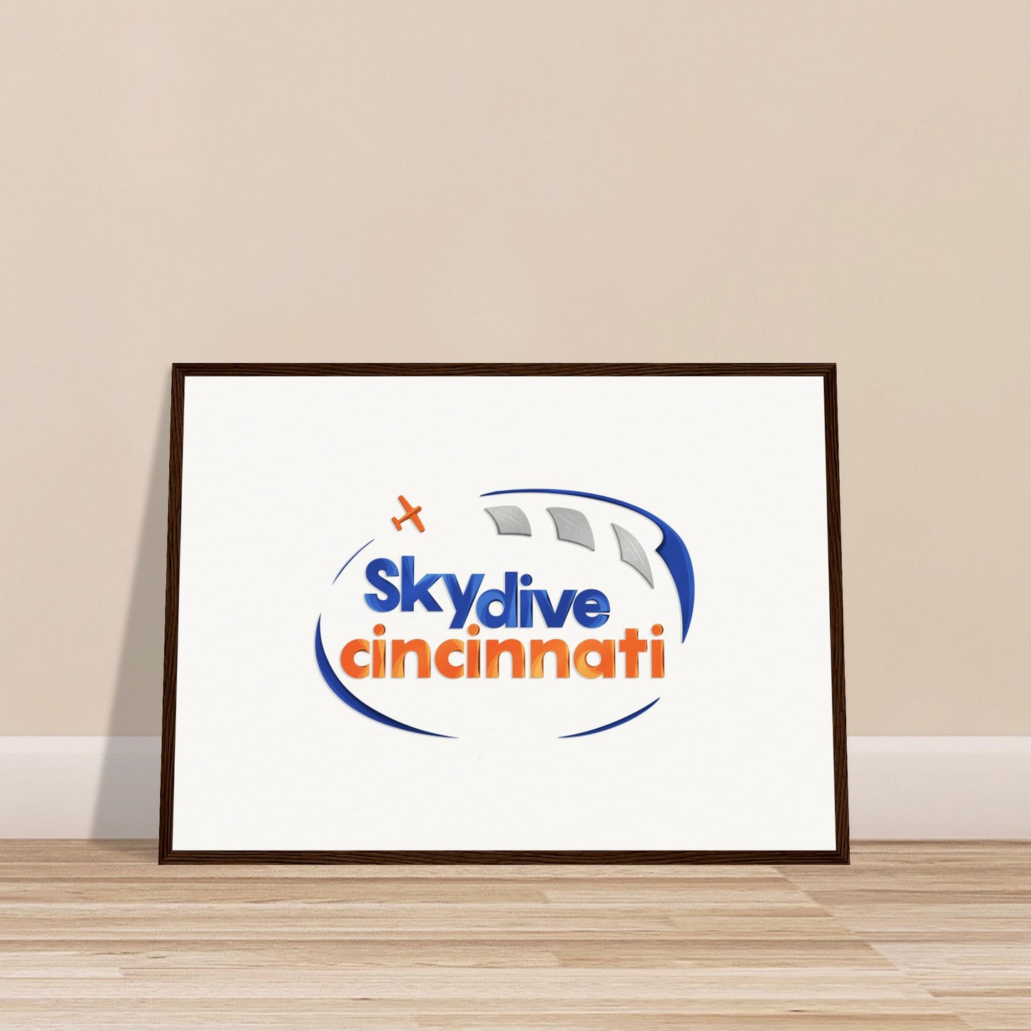 Skydive Cincinnati - Museum-Quality Matte Paper Wooden Framed Poster