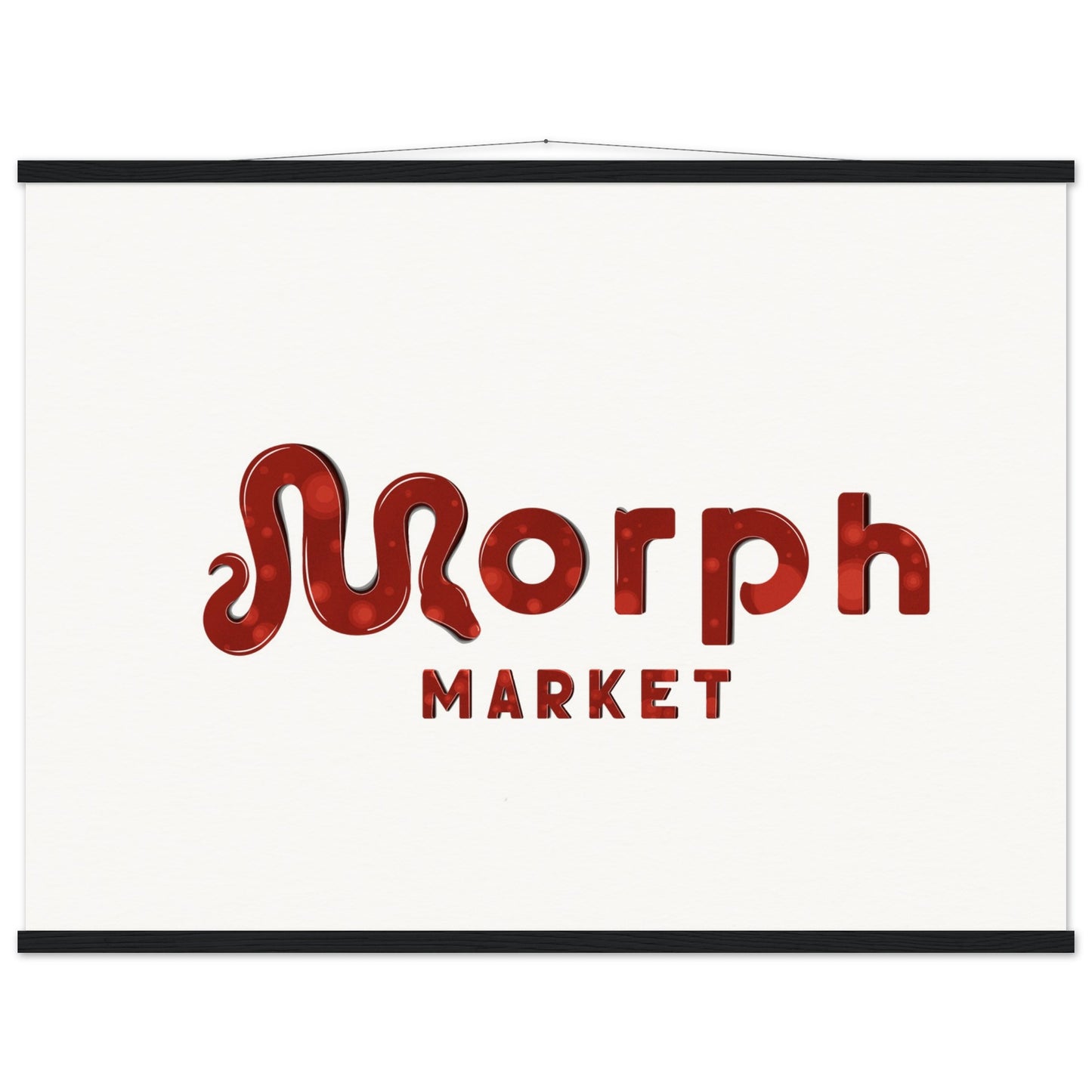 Morph Market (Red Circles) - Museum-Quality Matte Paper Poster with Hanger