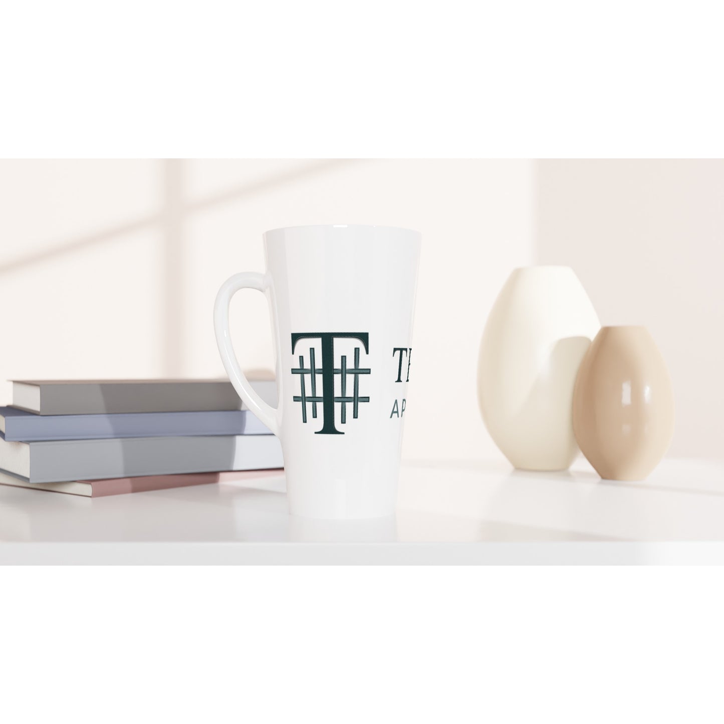 Textile Apartments - White Latte 17oz Ceramic Mug