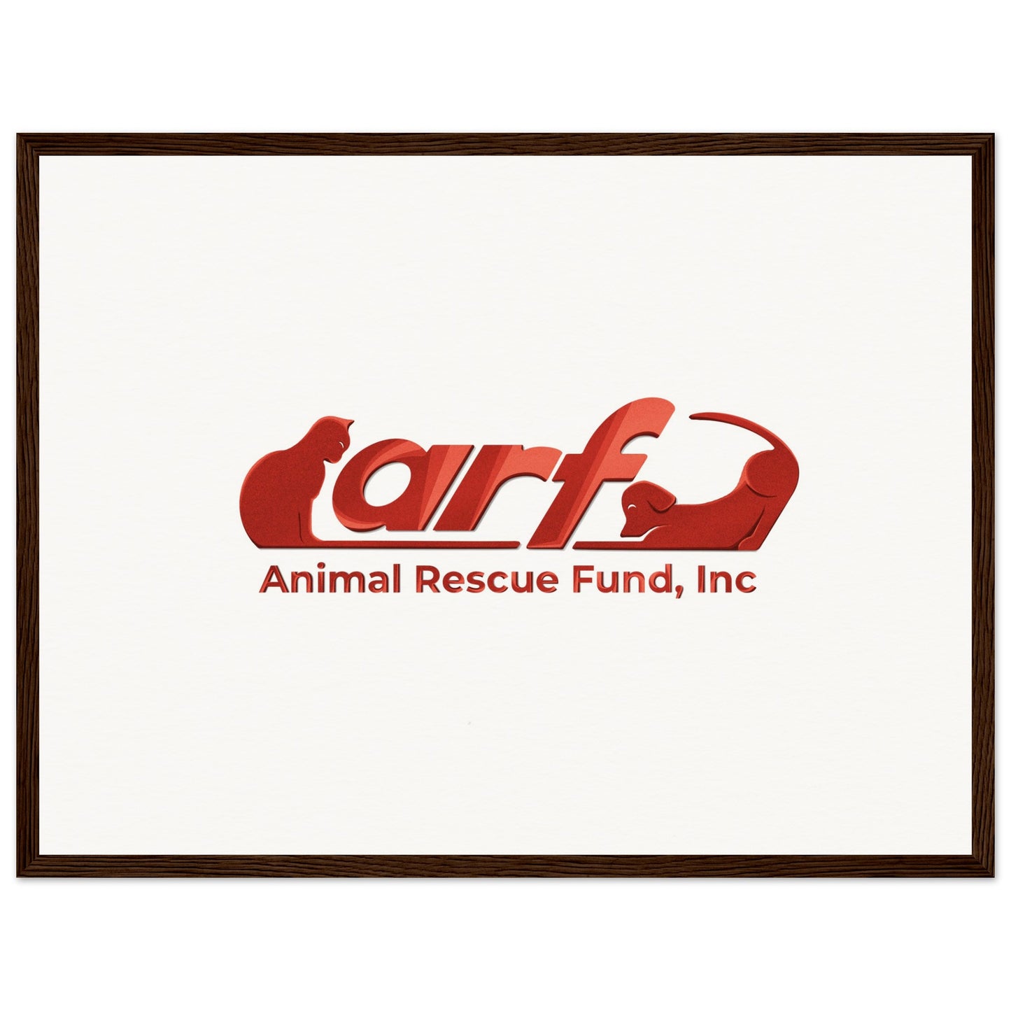 ARF: Animal Rescue Fund - Museum-Quality Matte Paper Wooden Framed Poster