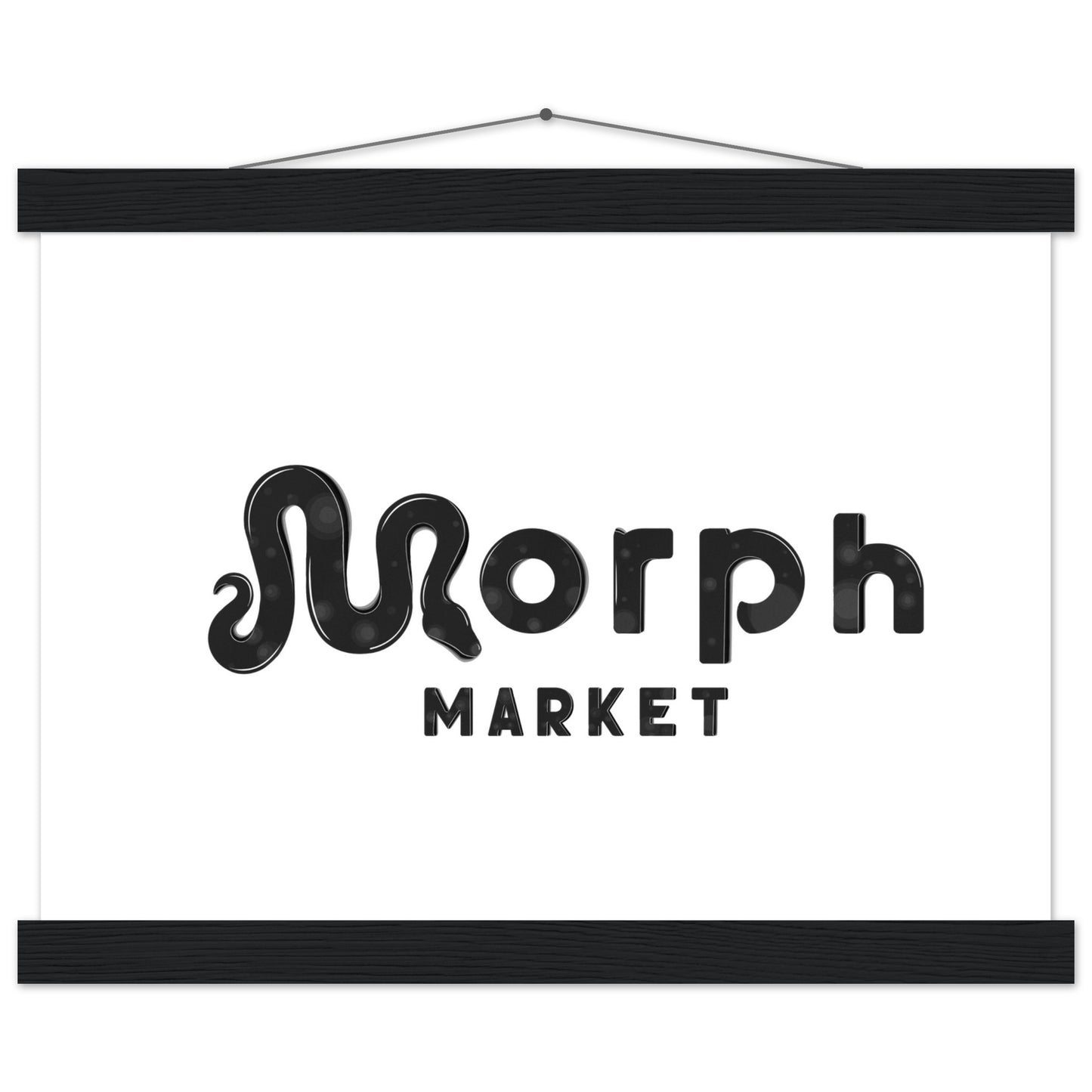 Morph Market (Dark Circles) - Premium Matte Paper Poster with Hanger