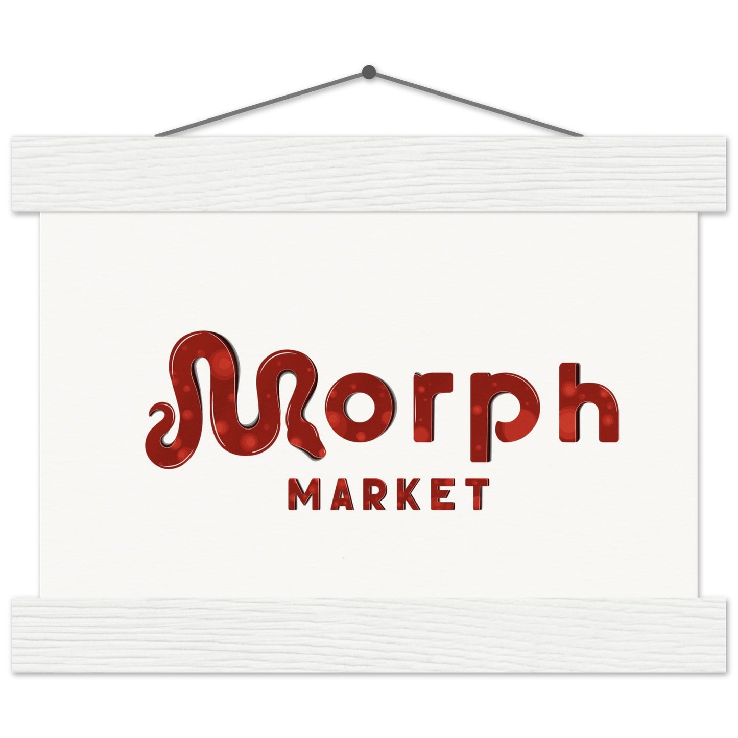 Morph Market (Red Circles) - Museum-Quality Matte Paper Poster with Hanger