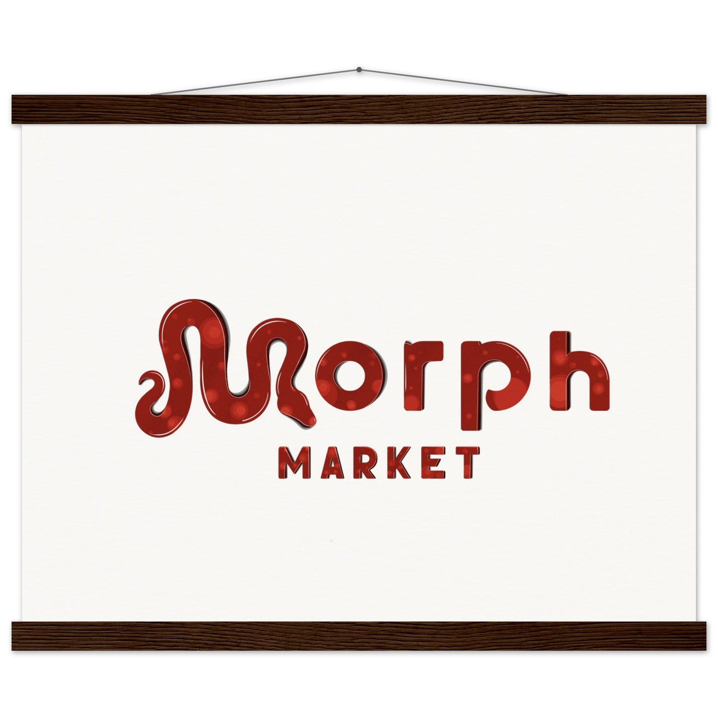 Morph Market (Red Circles) - Museum-Quality Matte Paper Poster with Hanger