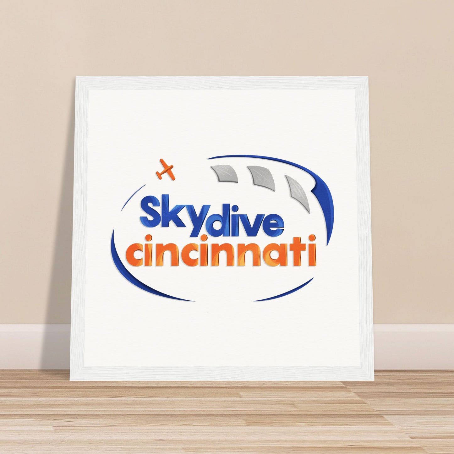 Skydive Cincinnati - Museum-Quality Matte Paper Wooden Framed Poster