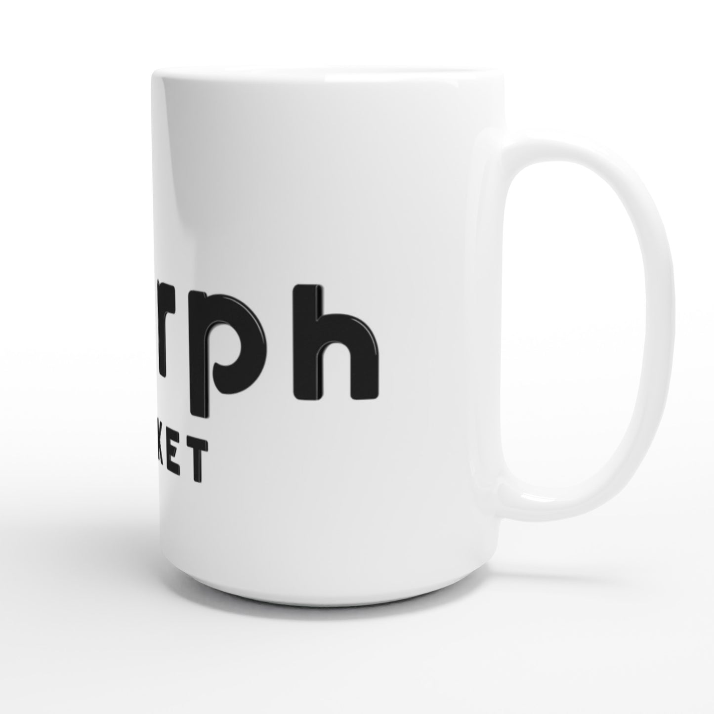 Morph Market (Dark) - White 15oz Ceramic Mug