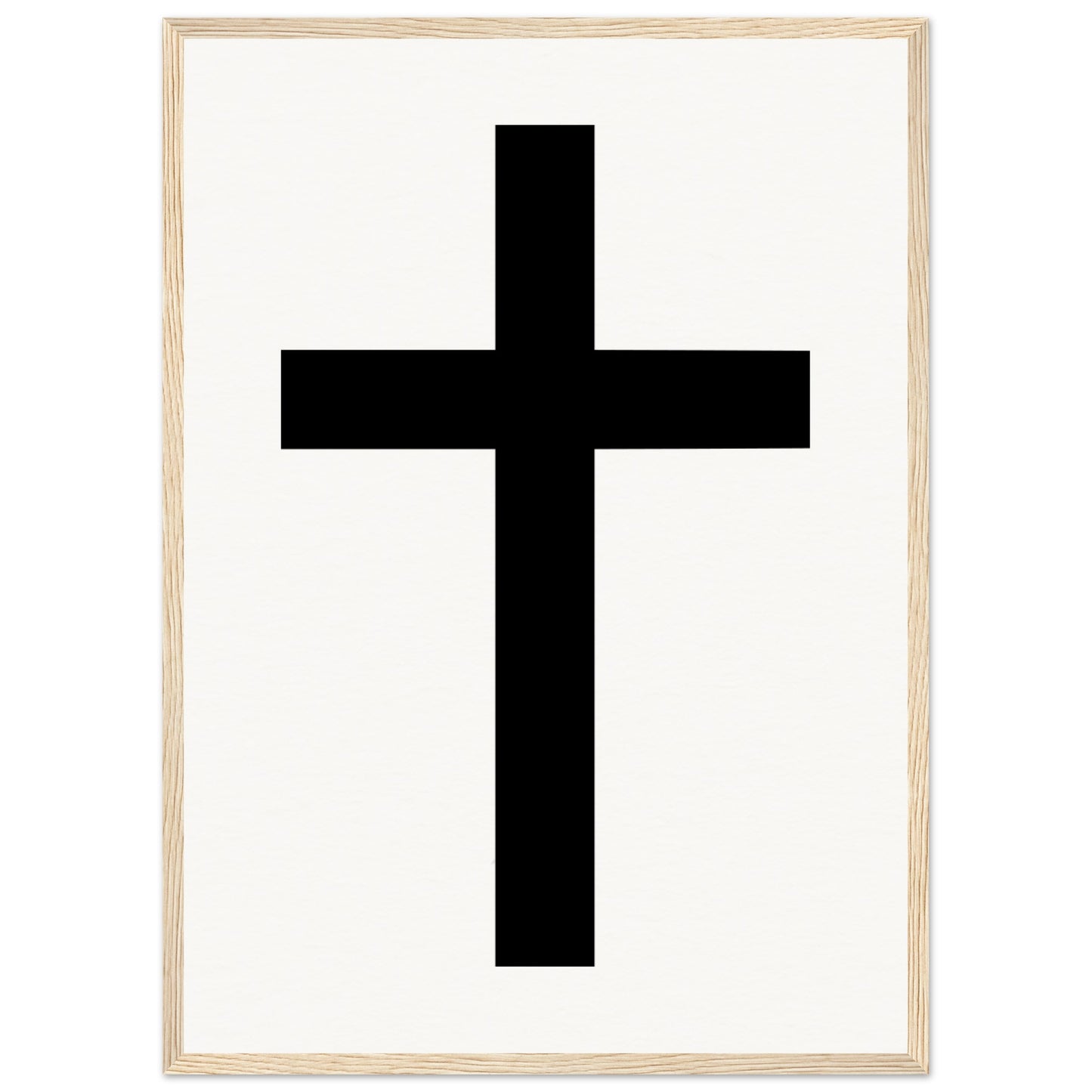 Christian Cross / Everyday is a Fresh Start - Museum-Quality Matte Paper Wooden Framed Poster