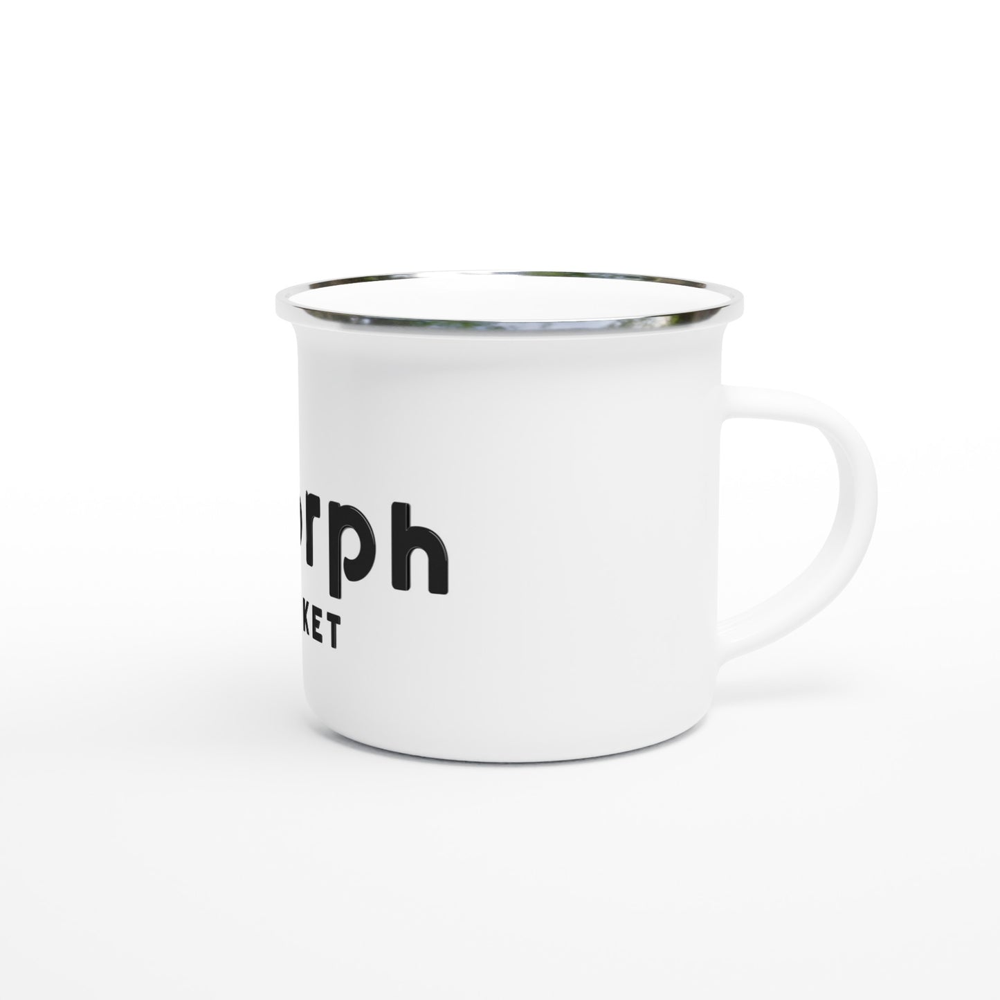 Morph Market (Dark) - White 12oz Enamel Mug