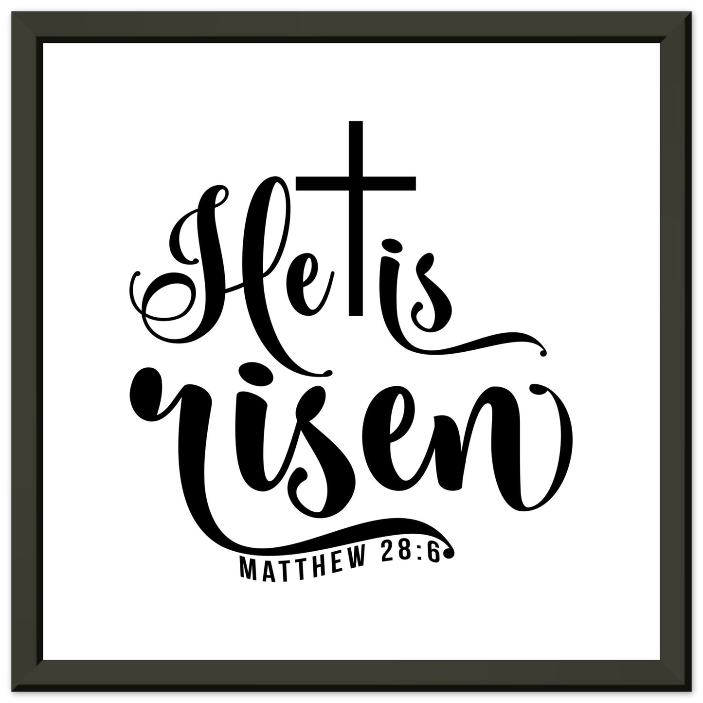 He is Risen (Matthew 20:6) - Premium Matte Paper Metal Framed Poster