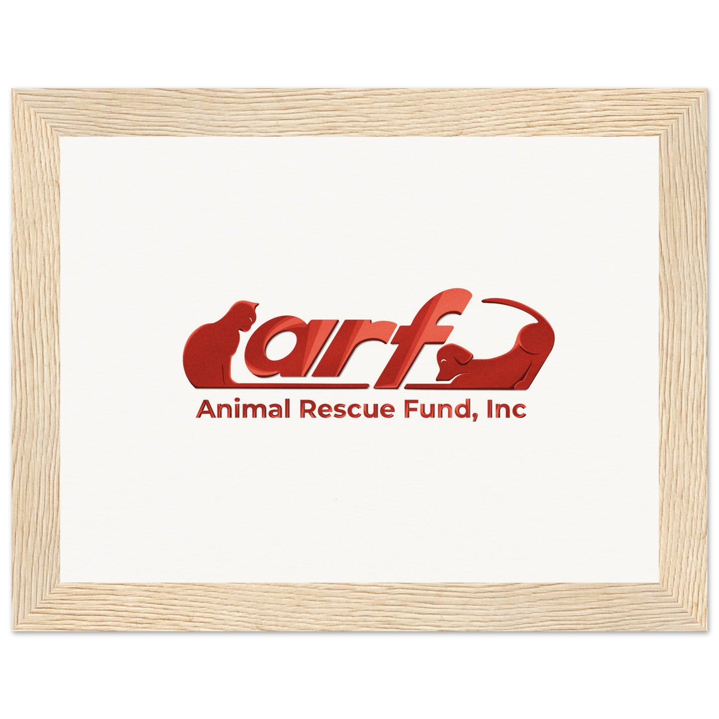 ARF: Animal Rescue Fund - Museum-Quality Matte Paper Wooden Framed Poster