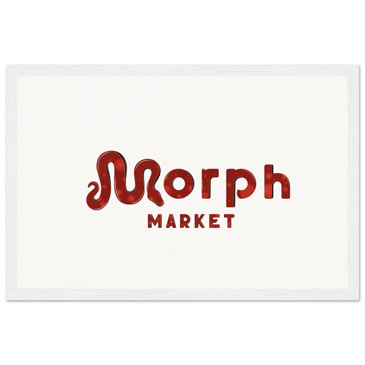 Morph Market (Red Circles) - Museum-Quality Matte Paper Wooden Framed Poster