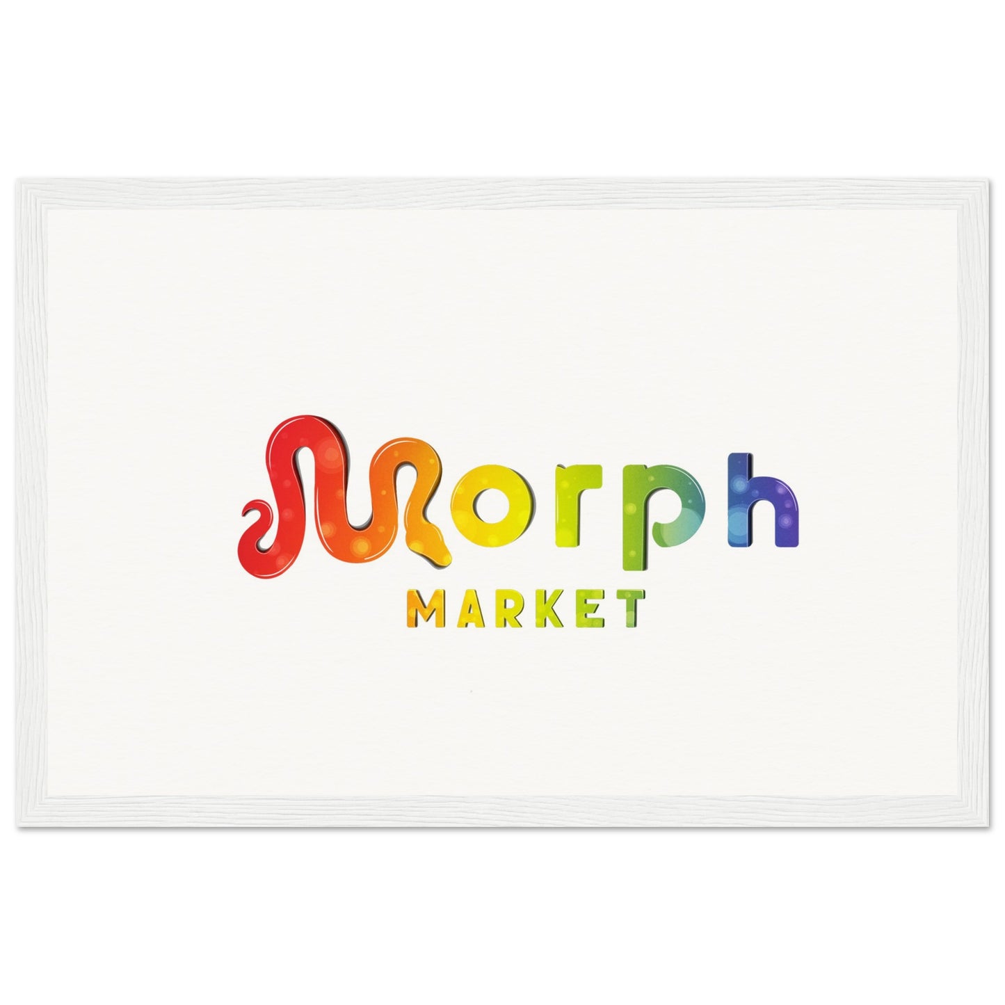 Morph Market (Rainbow Circles) - Museum-Quality Matte Paper Wooden Framed Poster