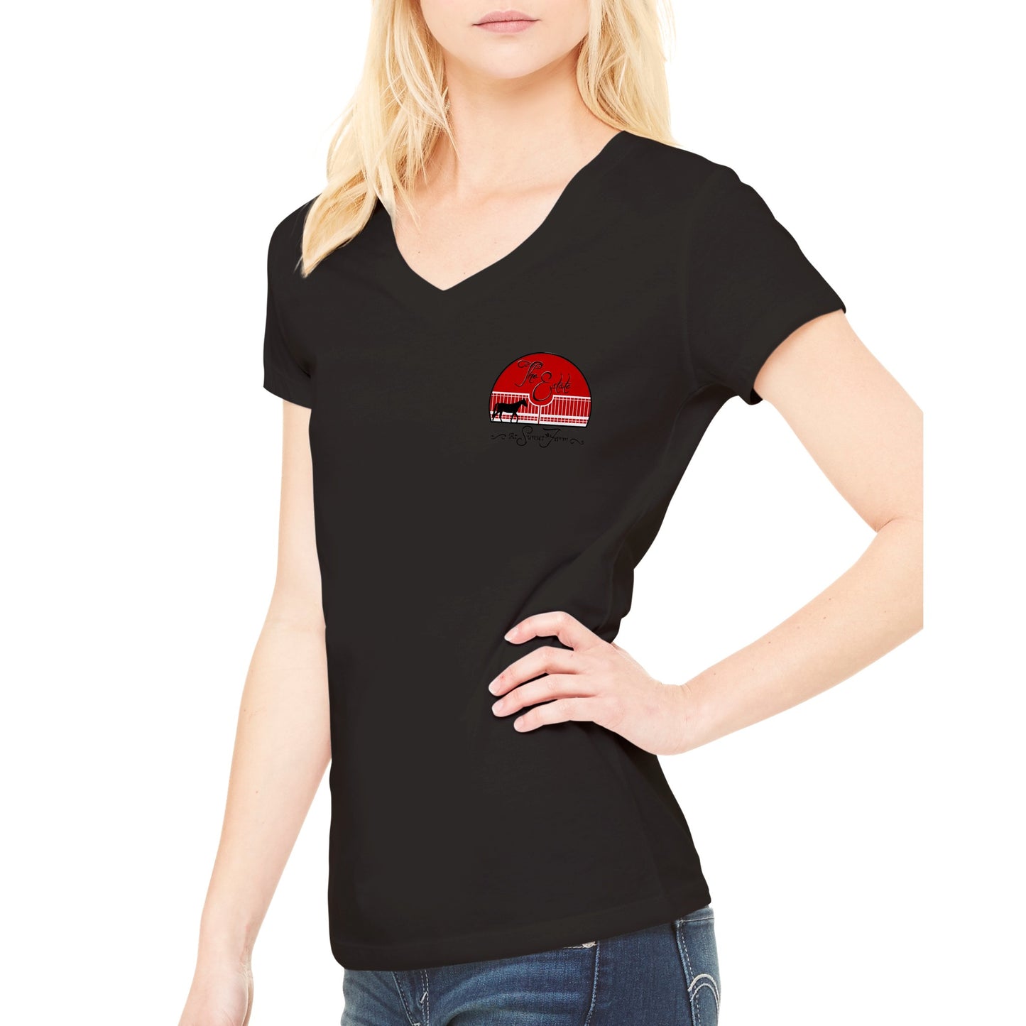 The Estate at Sunset Farms - Premium Womens V-Neck T-shirt